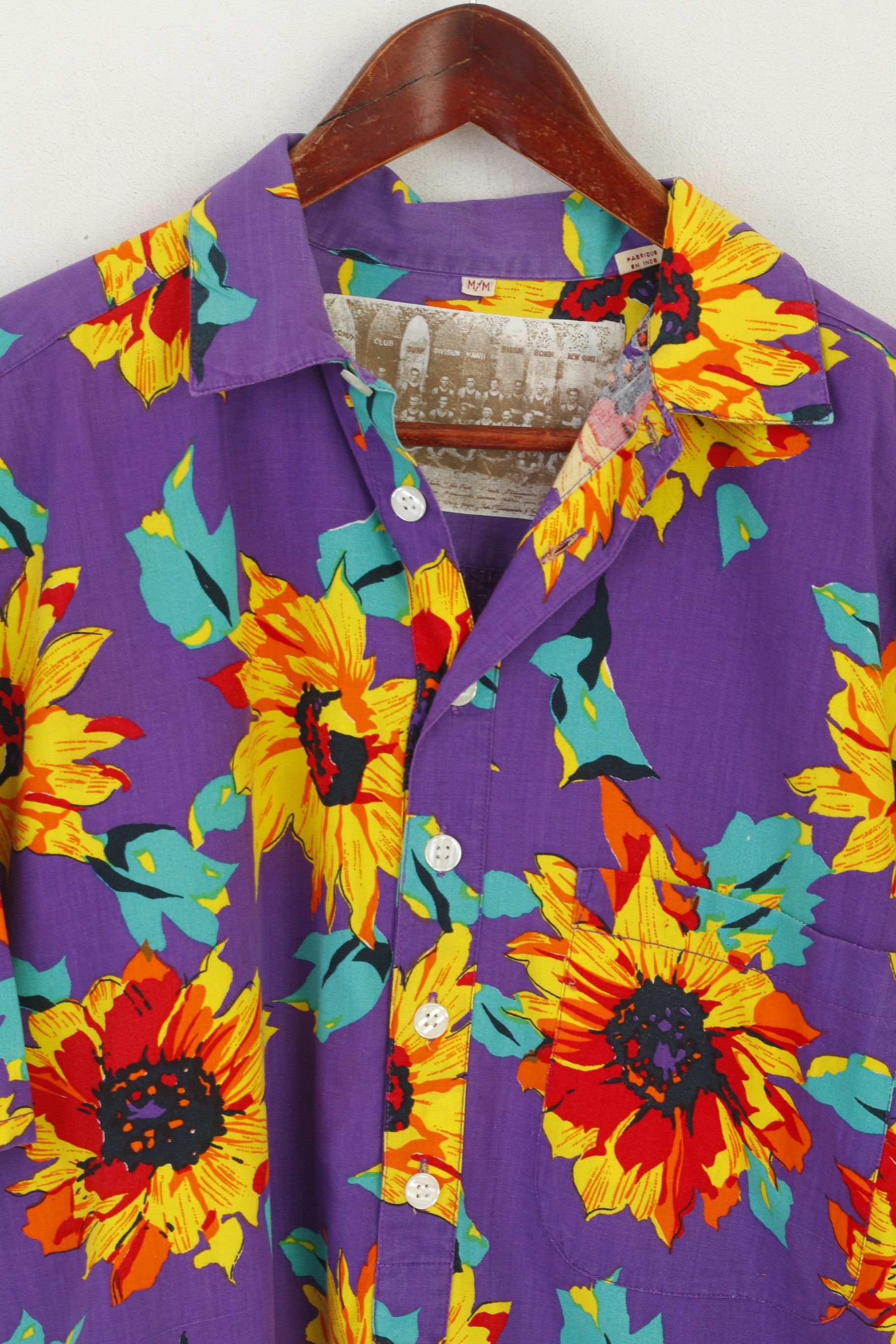 Vintage Division Hawaii Men M Casual Shirt Purple Pullover Top 3193 Size US M / EU 48-50 / 2 - 3 Thumbnail