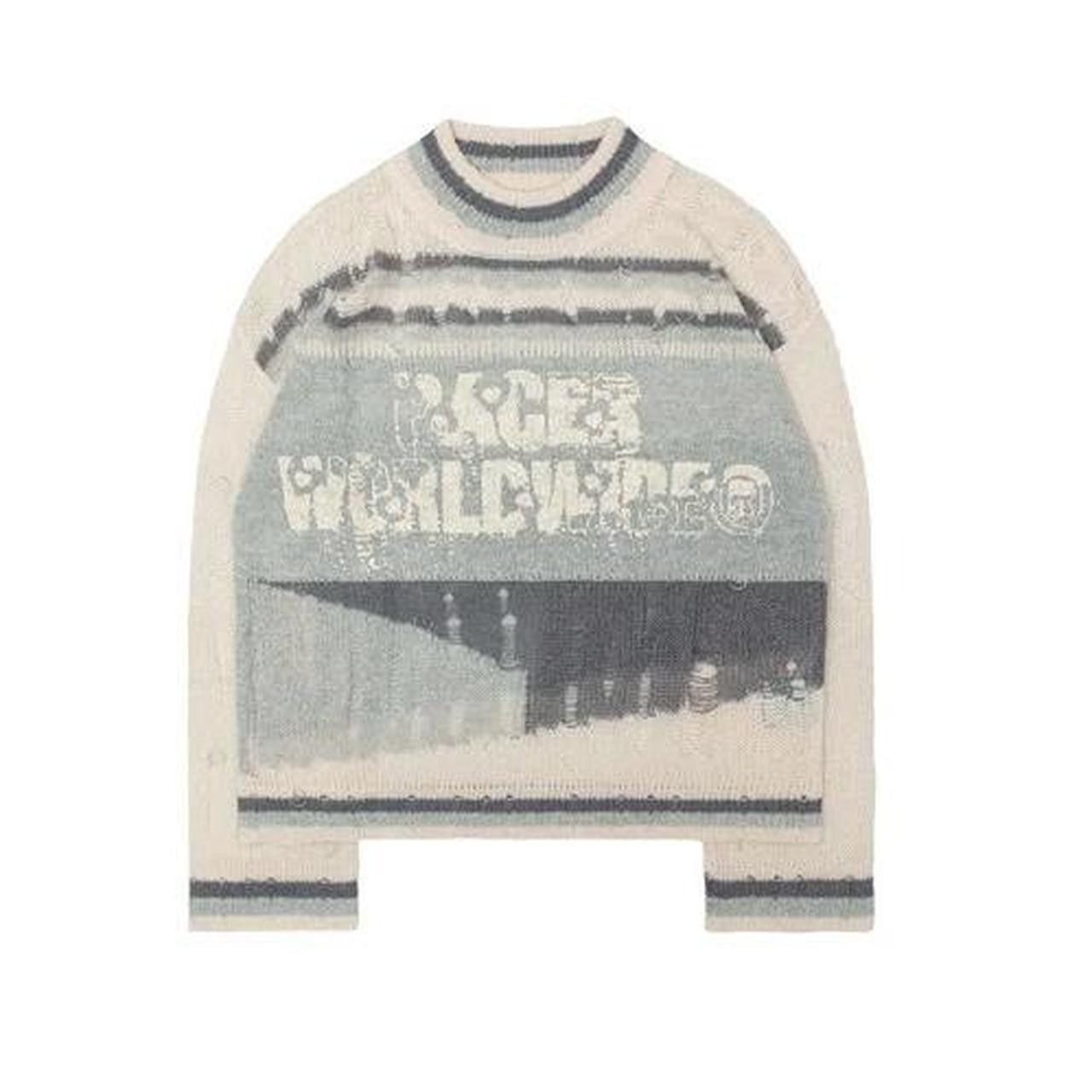 RACER WORLDWIDE beige deals knit sweater