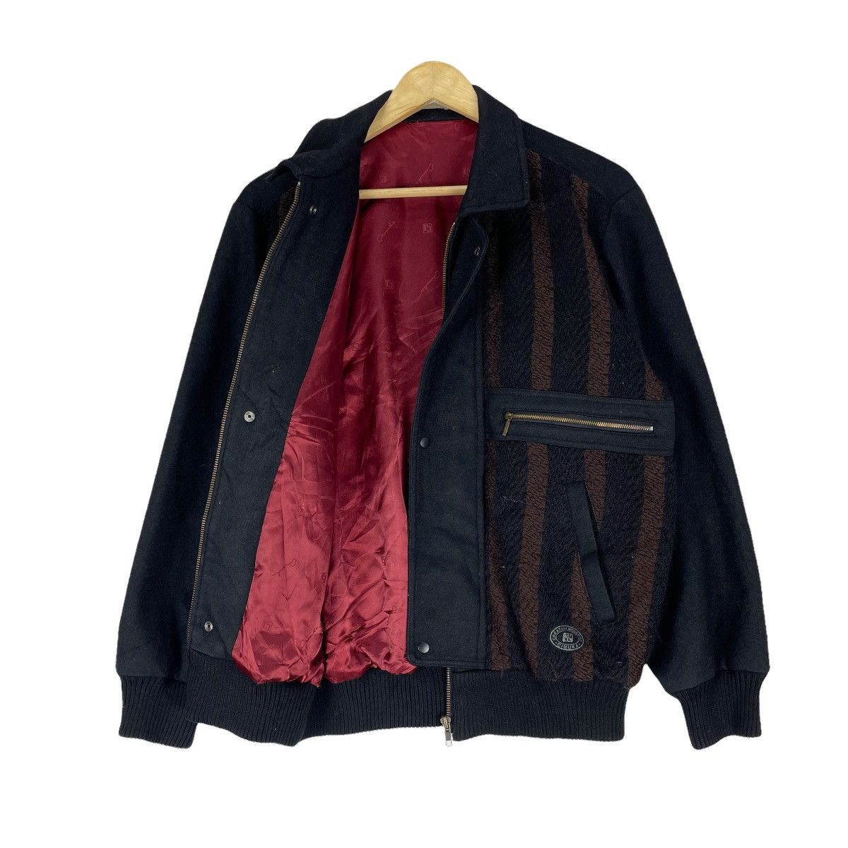 Issey Miyake 🌟CIMUKA STRIPED BOMBER ZIPPER JACKET INSPIRED ISSEY MIYAKE Size US L / EU 52-54 / 3 - 7 Thumbnail
