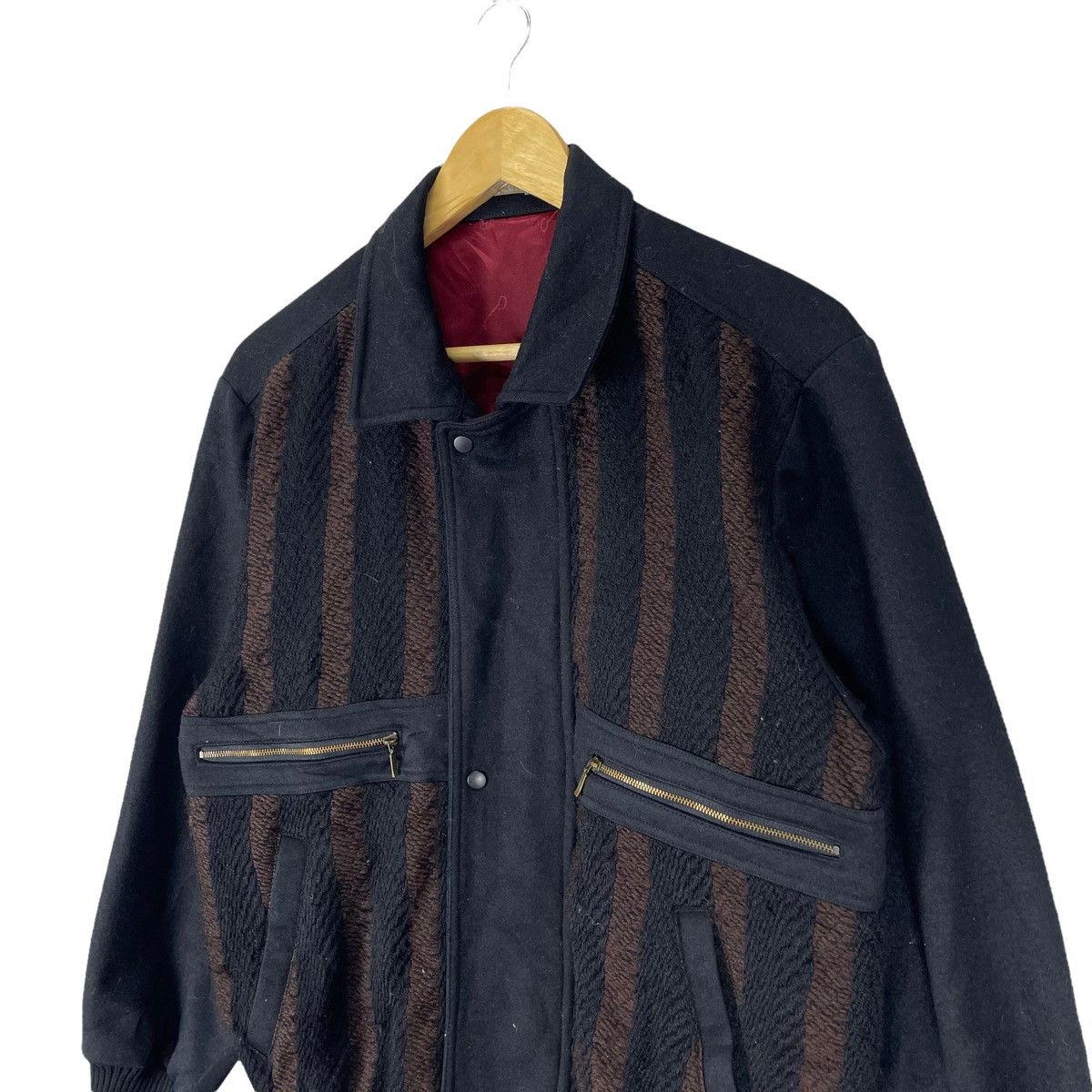 Issey Miyake 🌟CIMUKA STRIPED BOMBER ZIPPER JACKET INSPIRED ISSEY MIYAKE Size US L / EU 52-54 / 3 - 5 Thumbnail