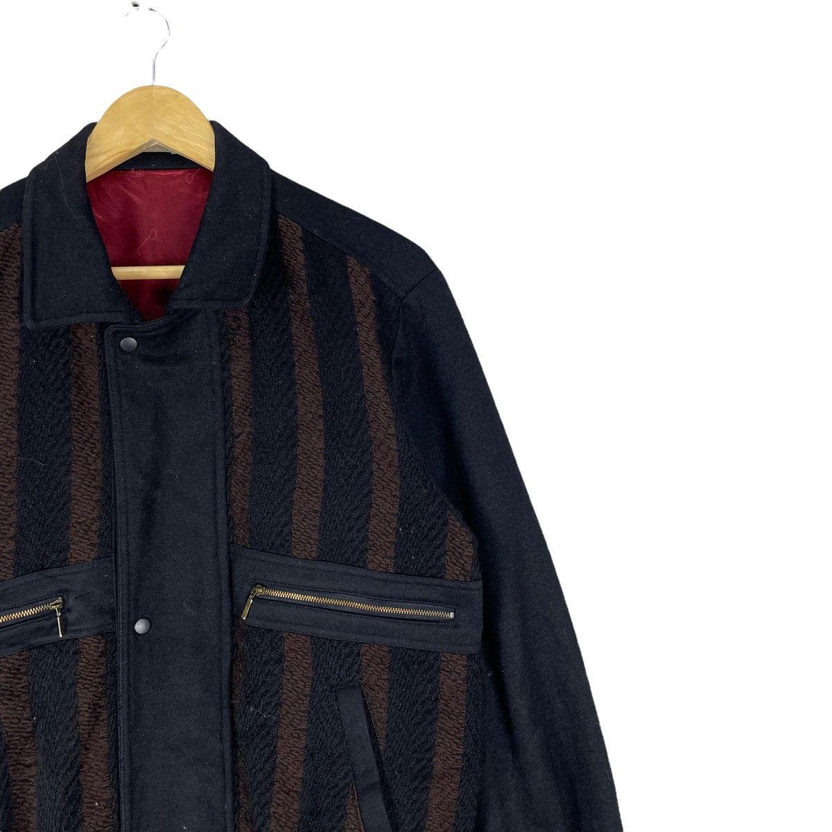 Issey Miyake 🌟CIMUKA STRIPED BOMBER ZIPPER JACKET INSPIRED ISSEY MIYAKE Size US L / EU 52-54 / 3 - 3 Thumbnail