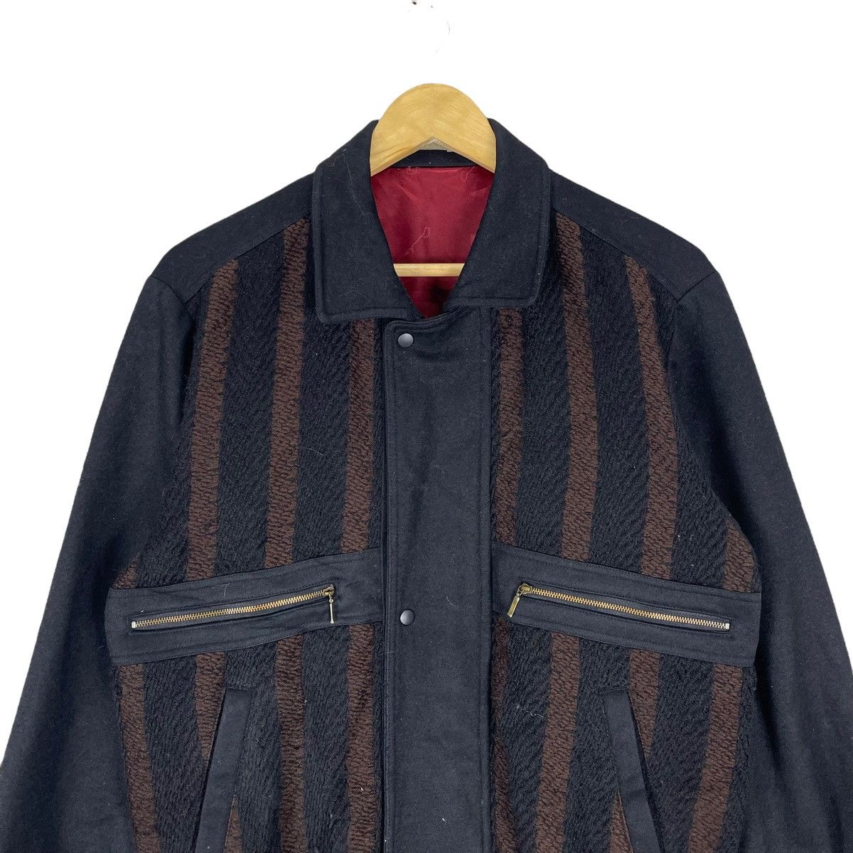 Issey Miyake 🌟CIMUKA STRIPED BOMBER ZIPPER JACKET INSPIRED ISSEY MIYAKE Size US L / EU 52-54 / 3 - 2 Thumbnail