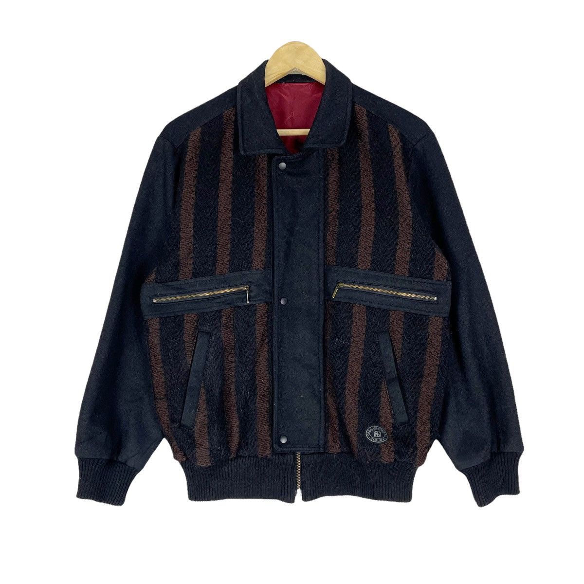 Issey Miyake 🌟CIMUKA STRIPED BOMBER ZIPPER JACKET INSPIRED ISSEY MIYAKE Size US L / EU 52-54 / 3 - 1 Thumbnail