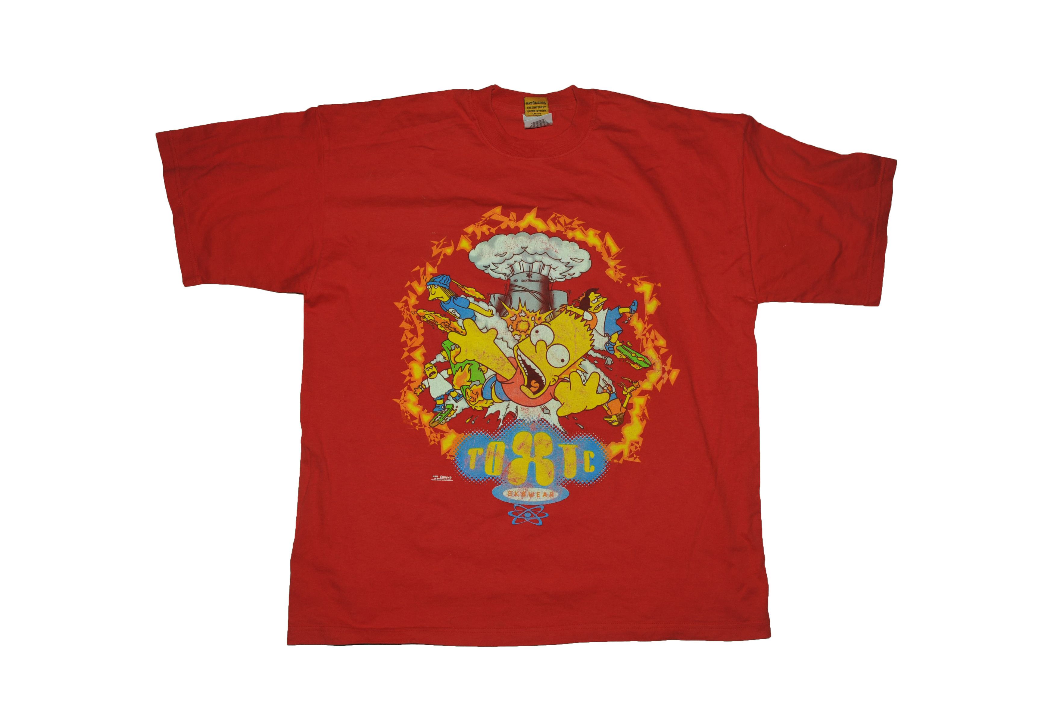 The Simpsons Vintage 2000s Bart Simpson SK8 Toxic T-shirt Size US XL / EU 56 / 4 - 1 Thumbnail
