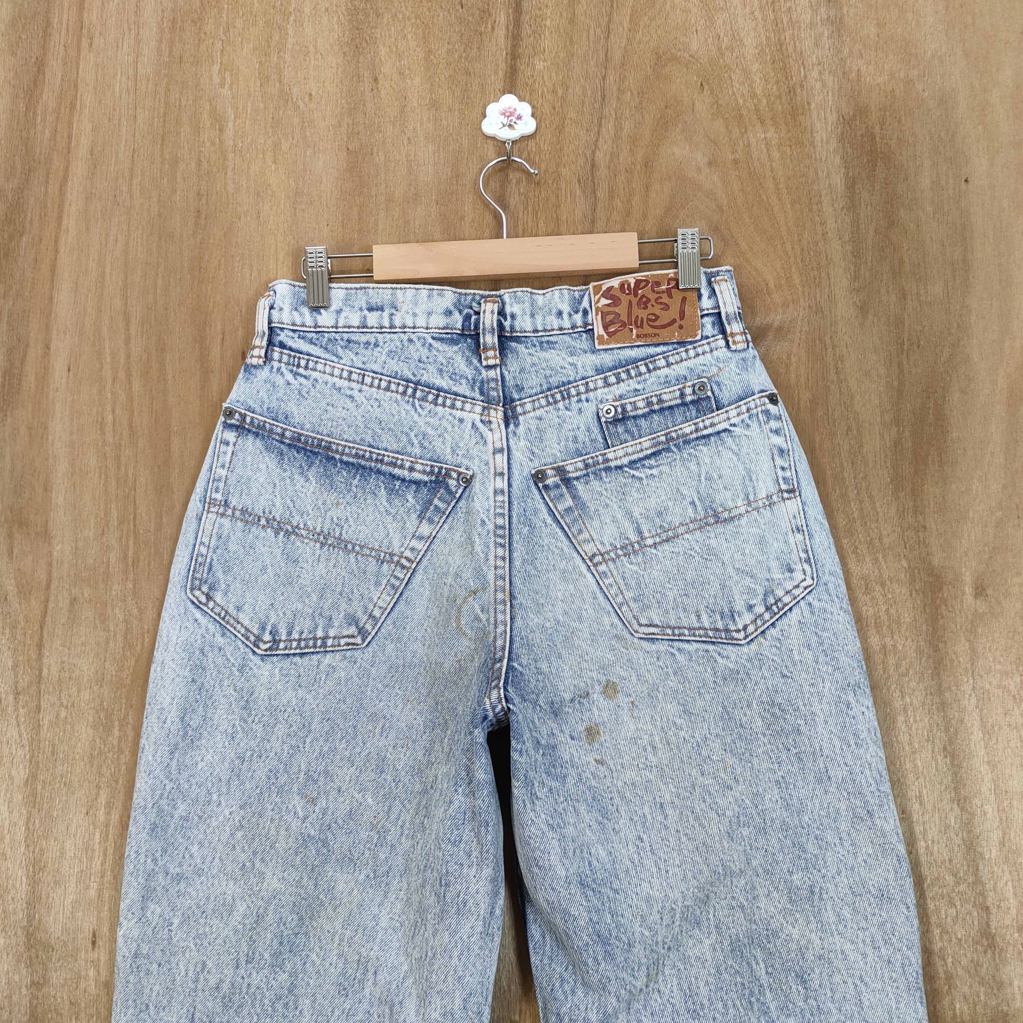 Japanese Brand SUPER BS BLUE BOBSON FADED ACID WASH JEANS PANTS Size US 28 / EU 44 - 8 Thumbnail