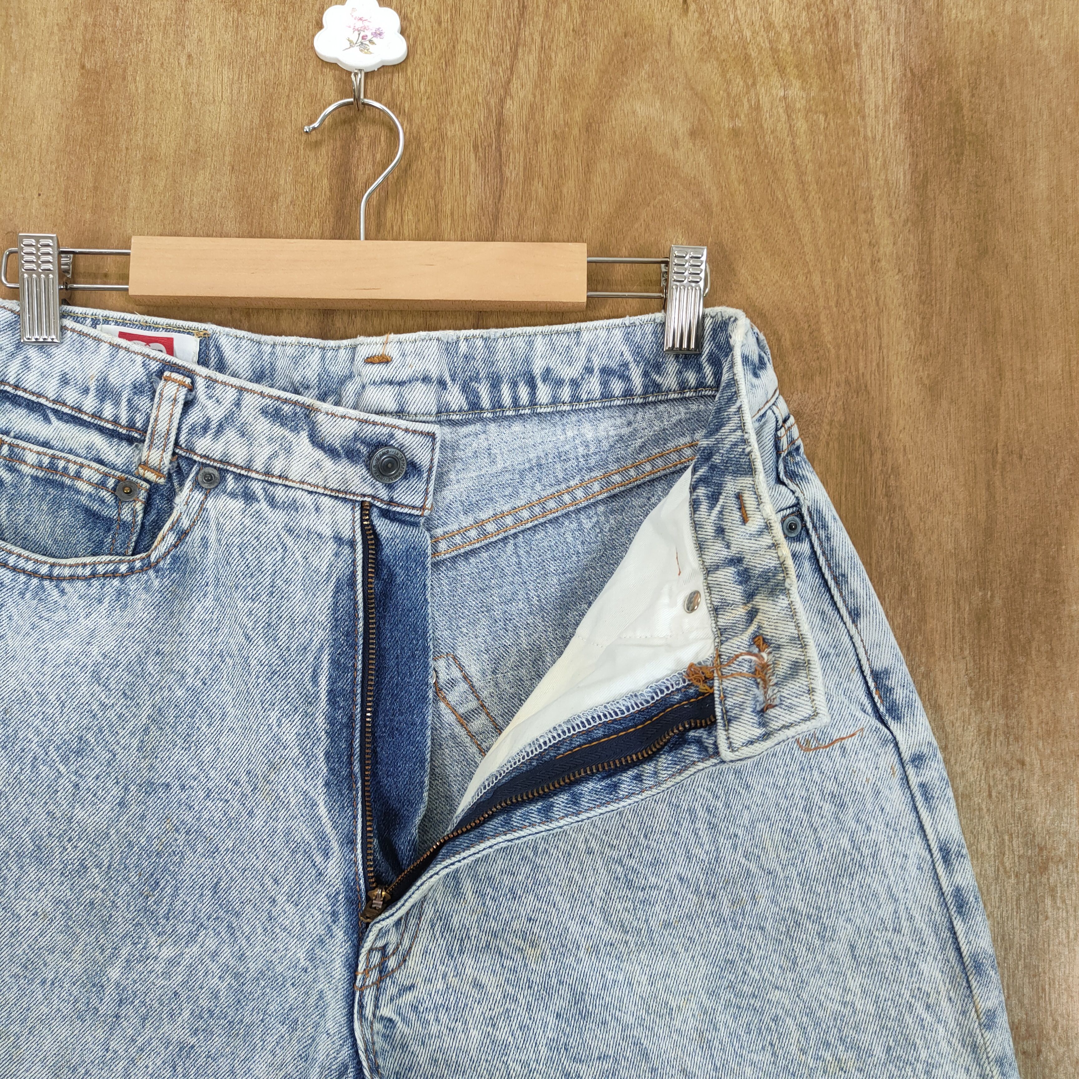 Japanese Brand SUPER BS BLUE BOBSON FADED ACID WASH JEANS PANTS Size US 28 / EU 44 - 11 Thumbnail