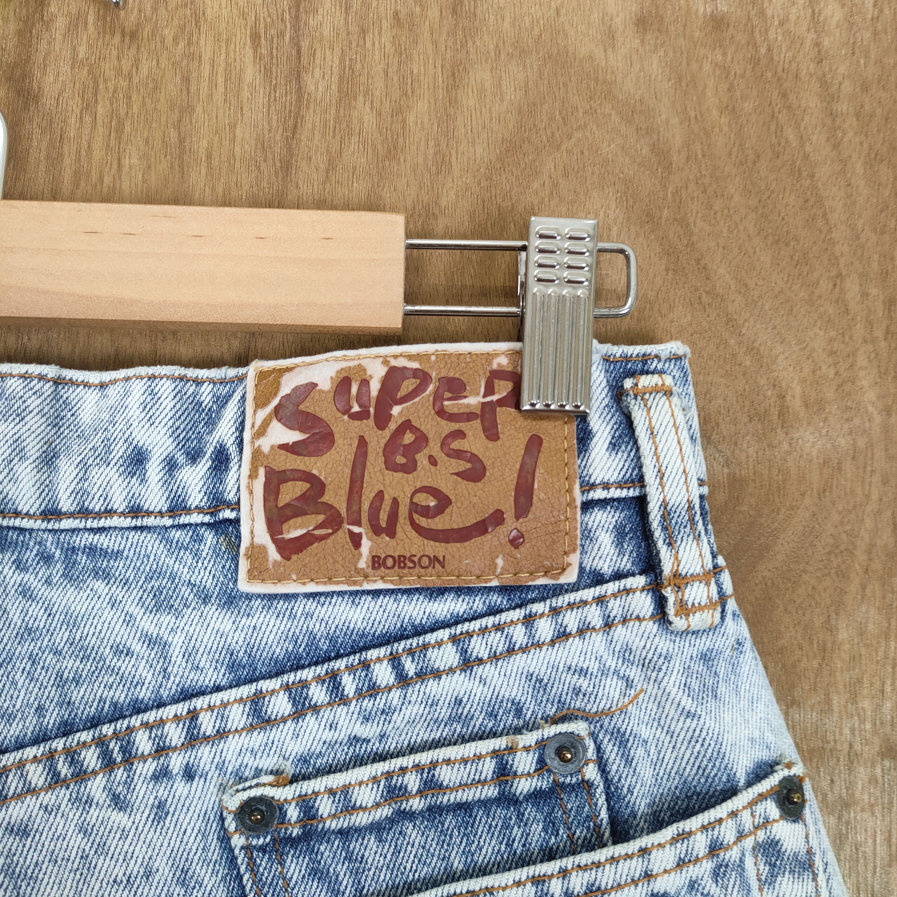 Japanese Brand SUPER BS BLUE BOBSON FADED ACID WASH JEANS PANTS Size US 28 / EU 44 - 10 Thumbnail