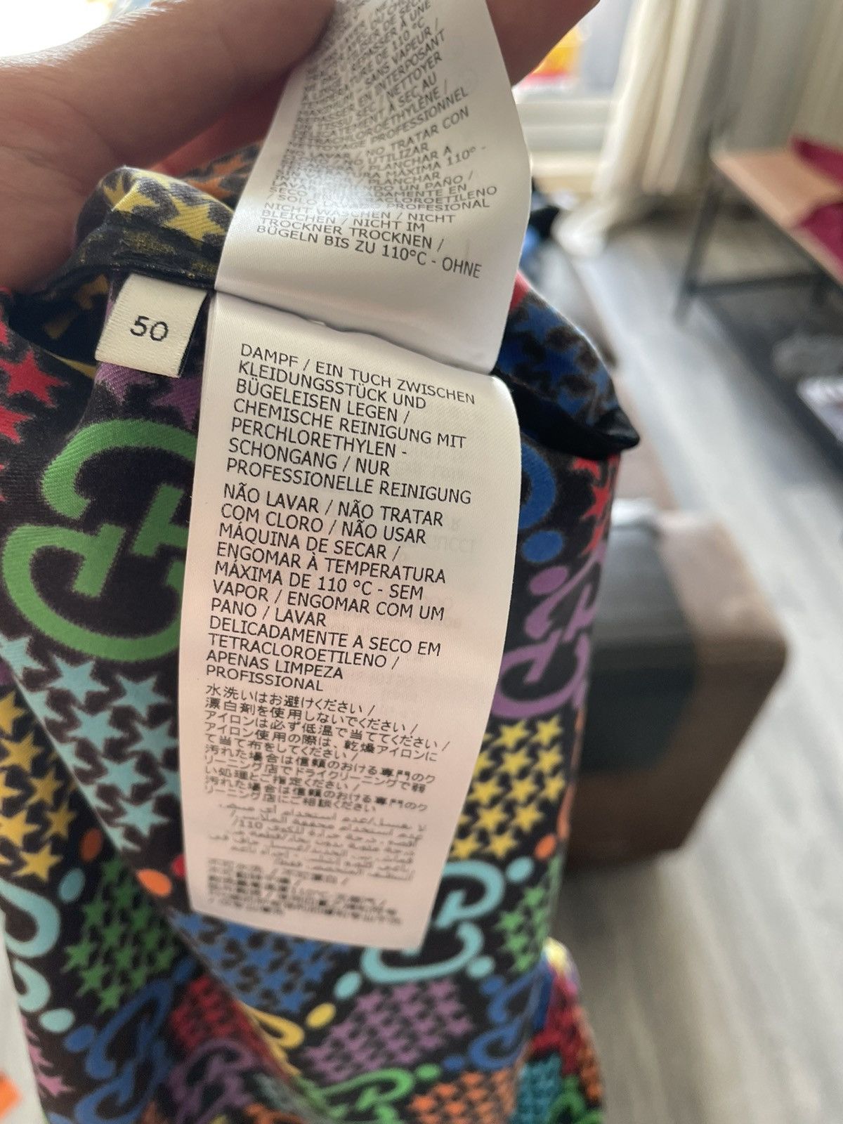 Gucci Psychedelic Print Silk Bowling Shirt Size US M / EU 48-50 / 2 - 11 Thumbnail
