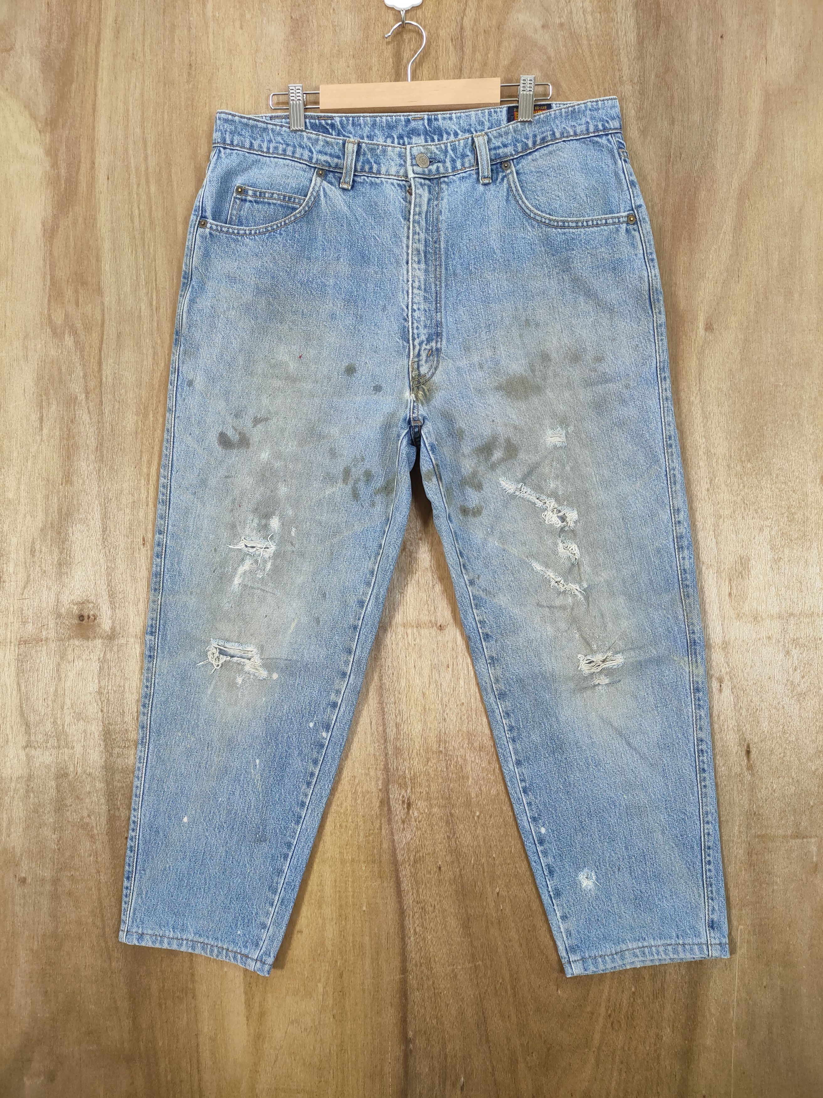 Japanese Brand × Jean VINTAGE RUSTY FADED DISTRESSED JEANS PANTS Size US 36 / EU 52 - 1 Thumbnail