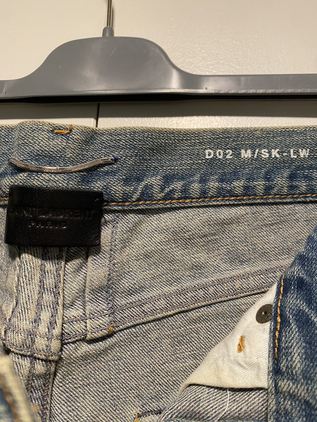 Hedi Slimane Hedi Slimane Washed Knee Ripped Skinny Blue Jeans Size US 31 - 4 Thumbnail