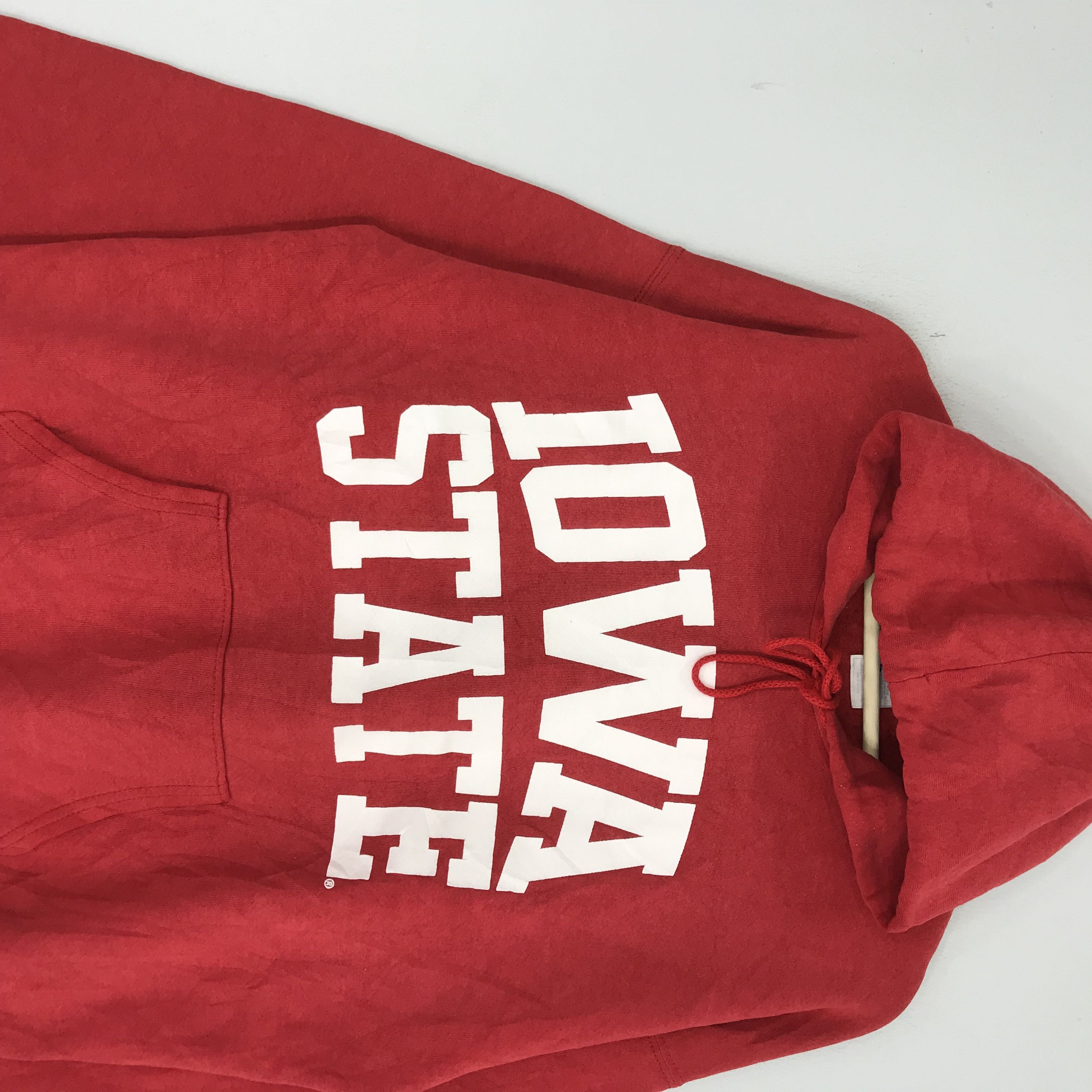 Vintage Vintage 90s Iowa State Cyclones Sweater Hoodie Red Size US L / EU 52-54 / 3 - 3 Thumbnail