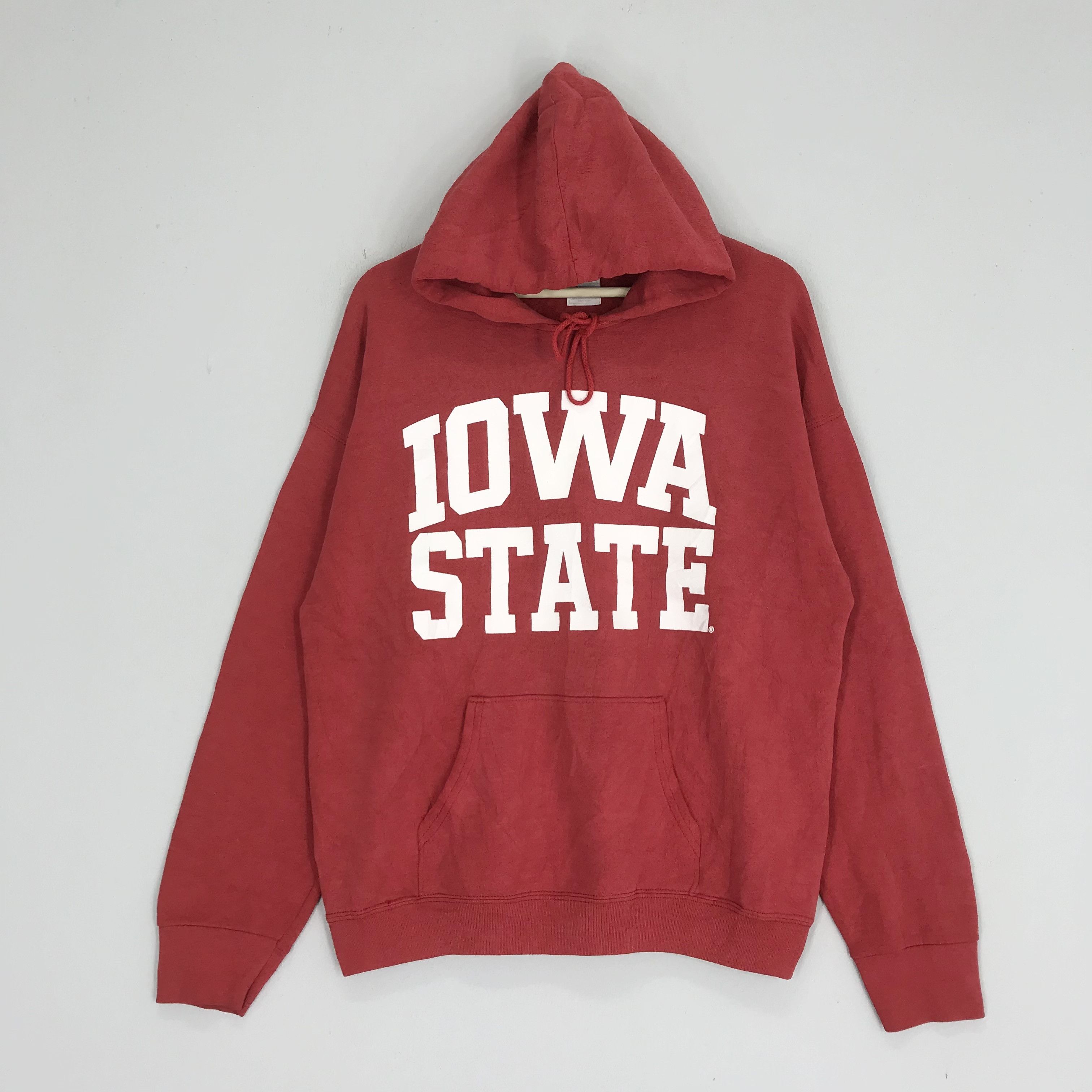 Vintage Vintage 90s Iowa State Cyclones Sweater Hoodie Red Size US L / EU 52-54 / 3 - 1 Thumbnail