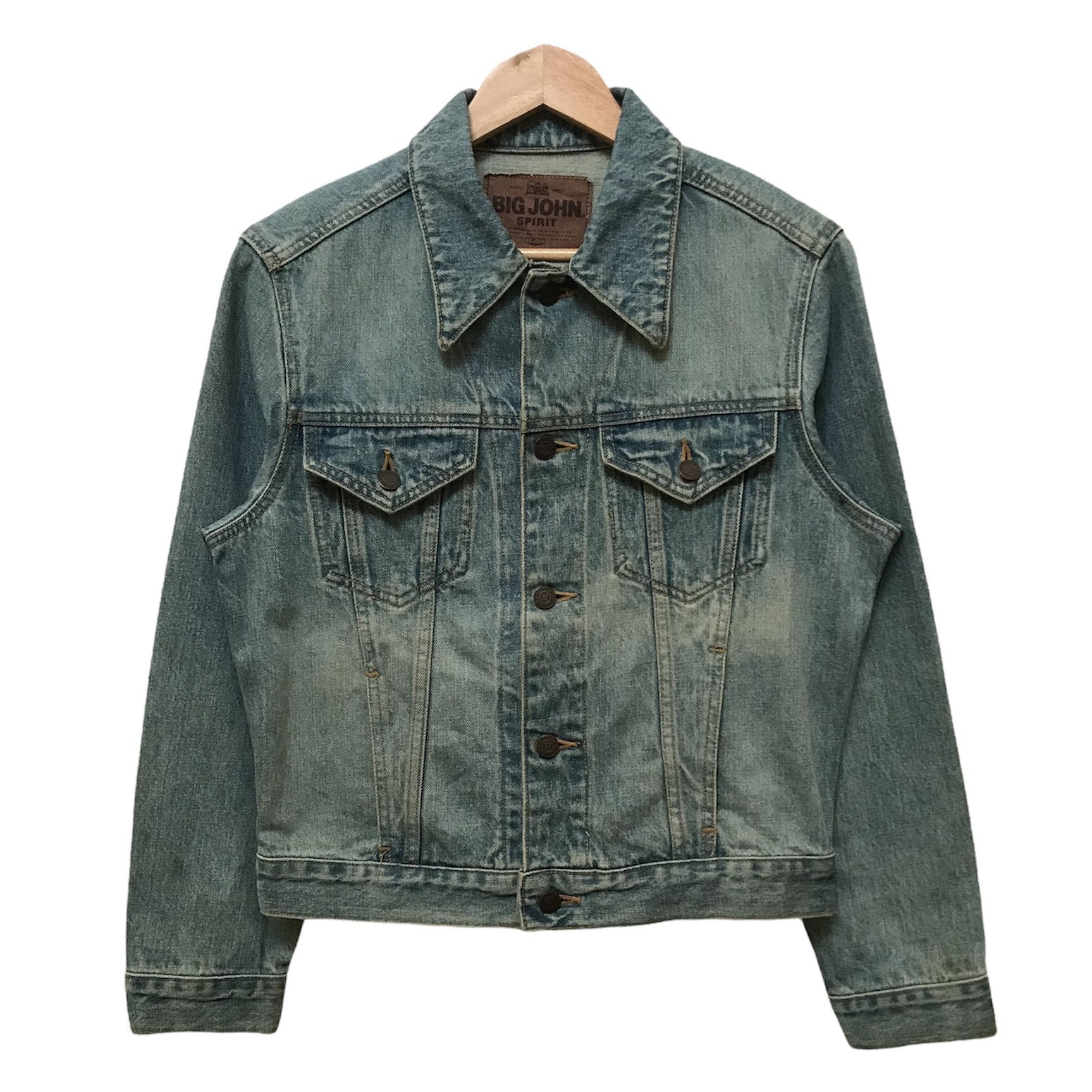 Vintage Big John Spirit Denim Trucker Jacket Jeans Japan S