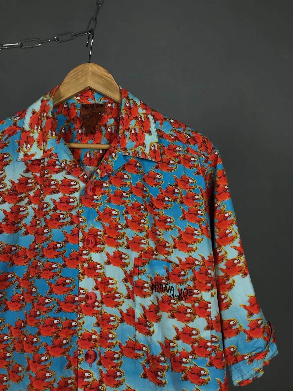 Vintage Pirana Joe vintage crazy Hawaiian overprinted shirt Size US M / EU 48-50 / 2 - 2 Thumbnail