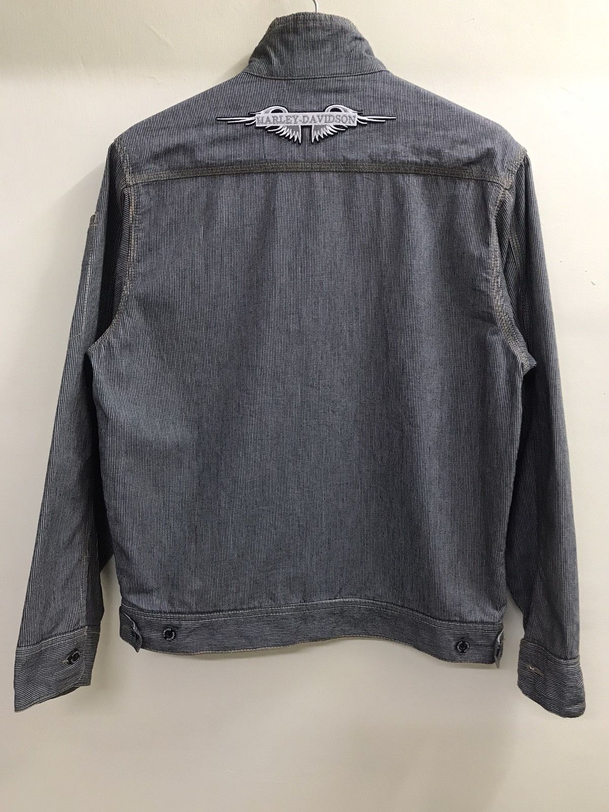 Japanese Brand Evenriver Japan Denim Hikory Stripe Jacket Custom Patch Size US M / EU 48-50 / 2 - 2 Thumbnail