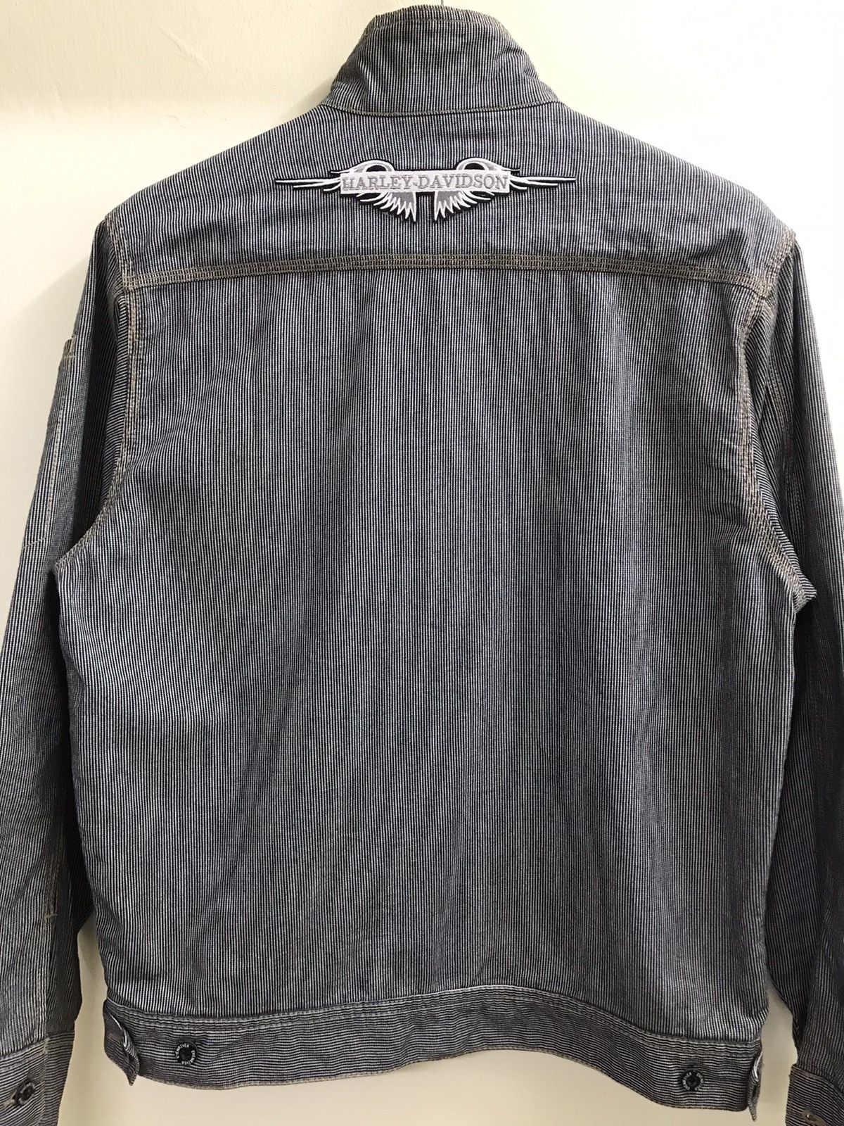 Japanese Brand Evenriver Japan Denim Hikory Stripe Jacket Custom Patch Size US M / EU 48-50 / 2 - 7 Thumbnail