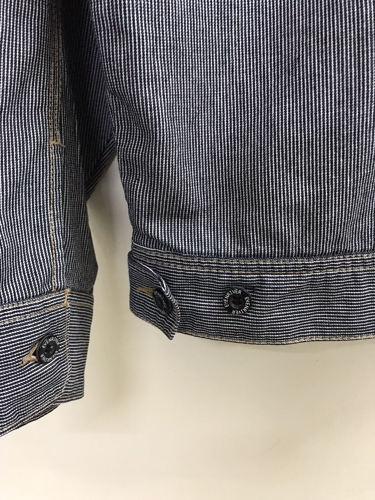 Japanese Brand Evenriver Japan Denim Hikory Stripe Jacket Custom Patch Size US M / EU 48-50 / 2 - 9 Thumbnail