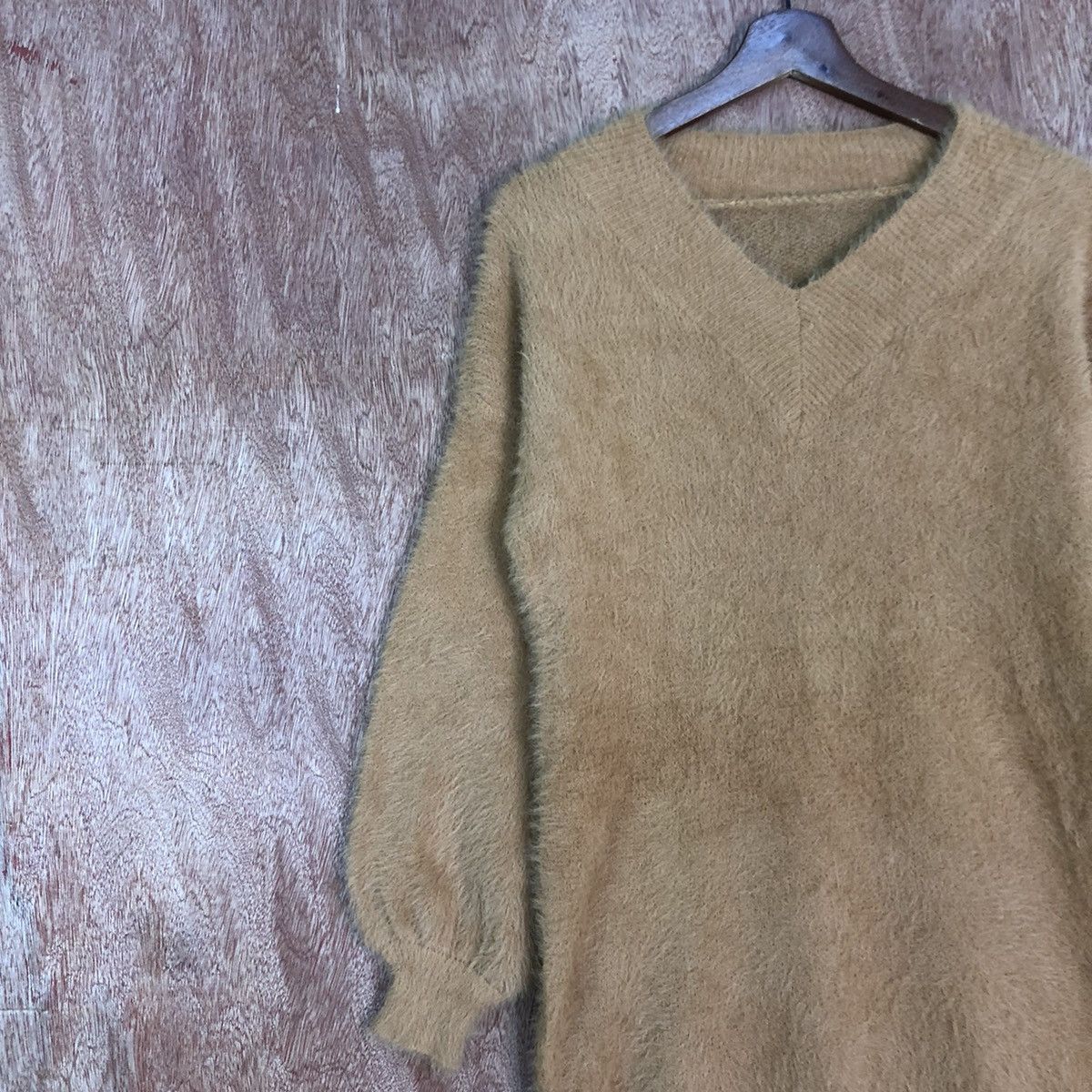 Homespun Knitwear × Japanese Brand Japan Brown Mohair Shag Shaggy Baggy knitwear #0424 Size US M / EU 48-50 / 2 - 7 Thumbnail