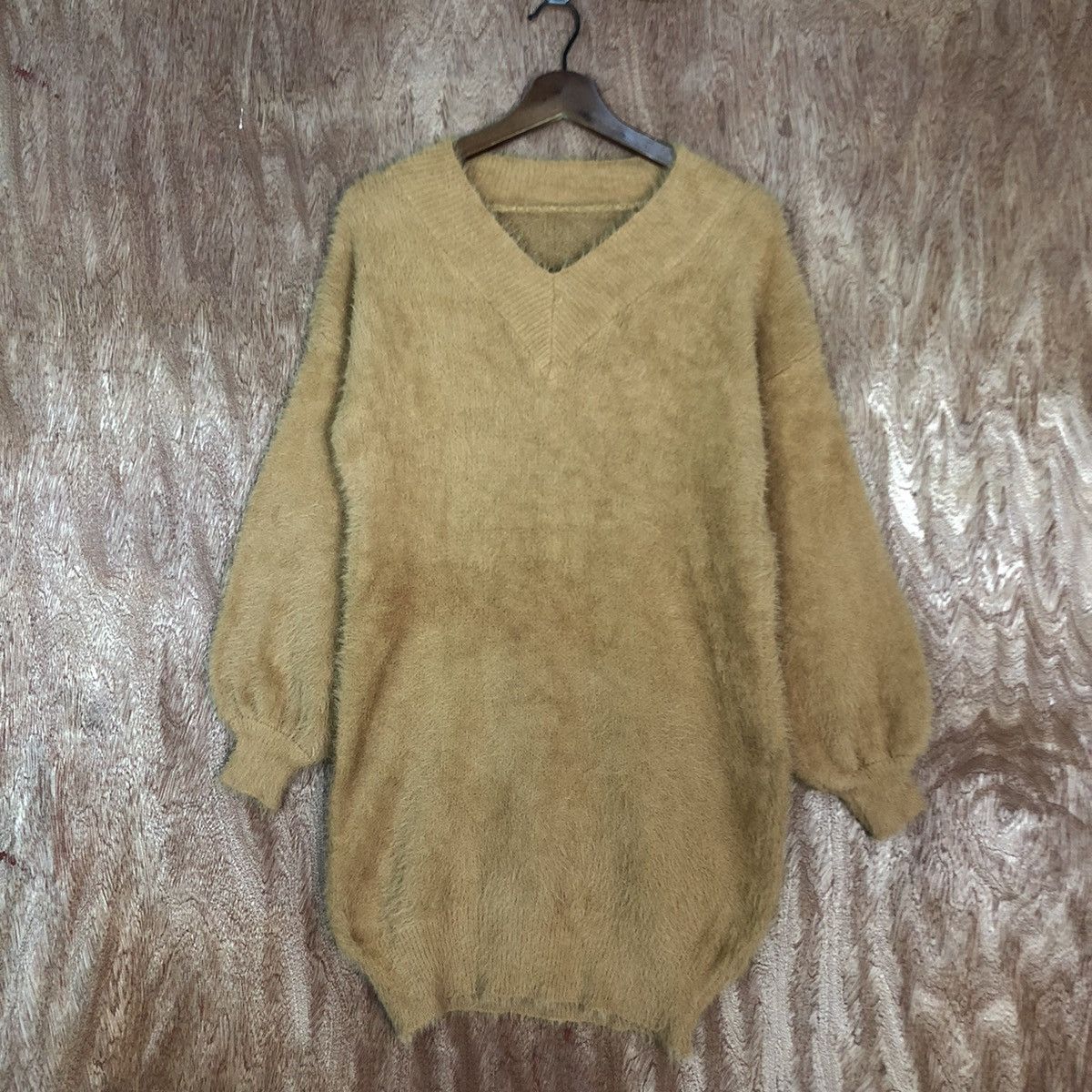 Homespun Knitwear × Japanese Brand Japan Brown Mohair Shag Shaggy Baggy knitwear #0424 Size US M / EU 48-50 / 2 - 3 Thumbnail