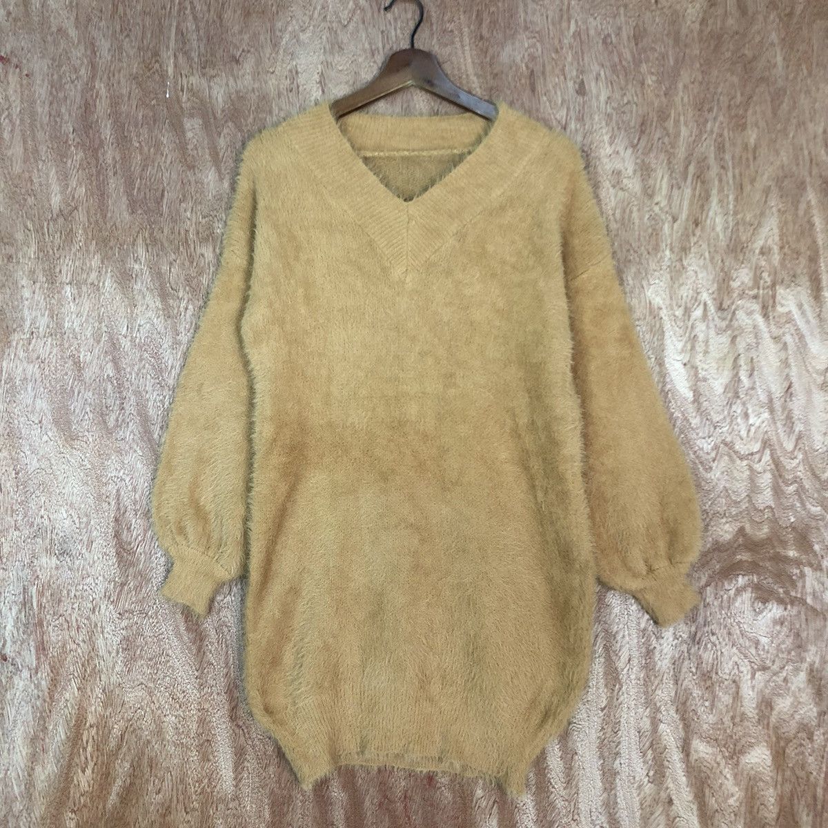 image of Homespun Knitwear Japan Brown Mohair Shag Shaggy Baggy Knitwear 0424, Men's (Size Medium)