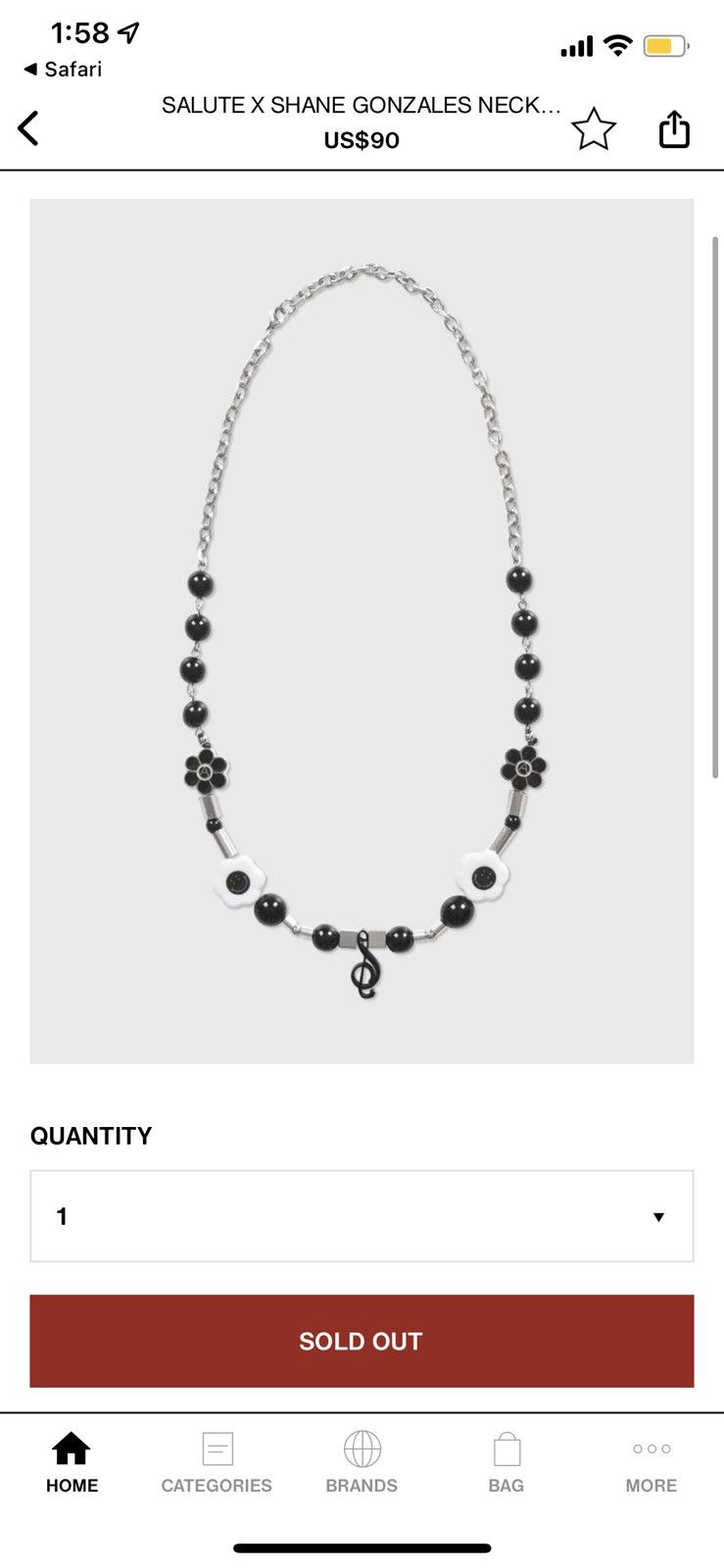 Salute x Shane Gonzales Music A Necklace