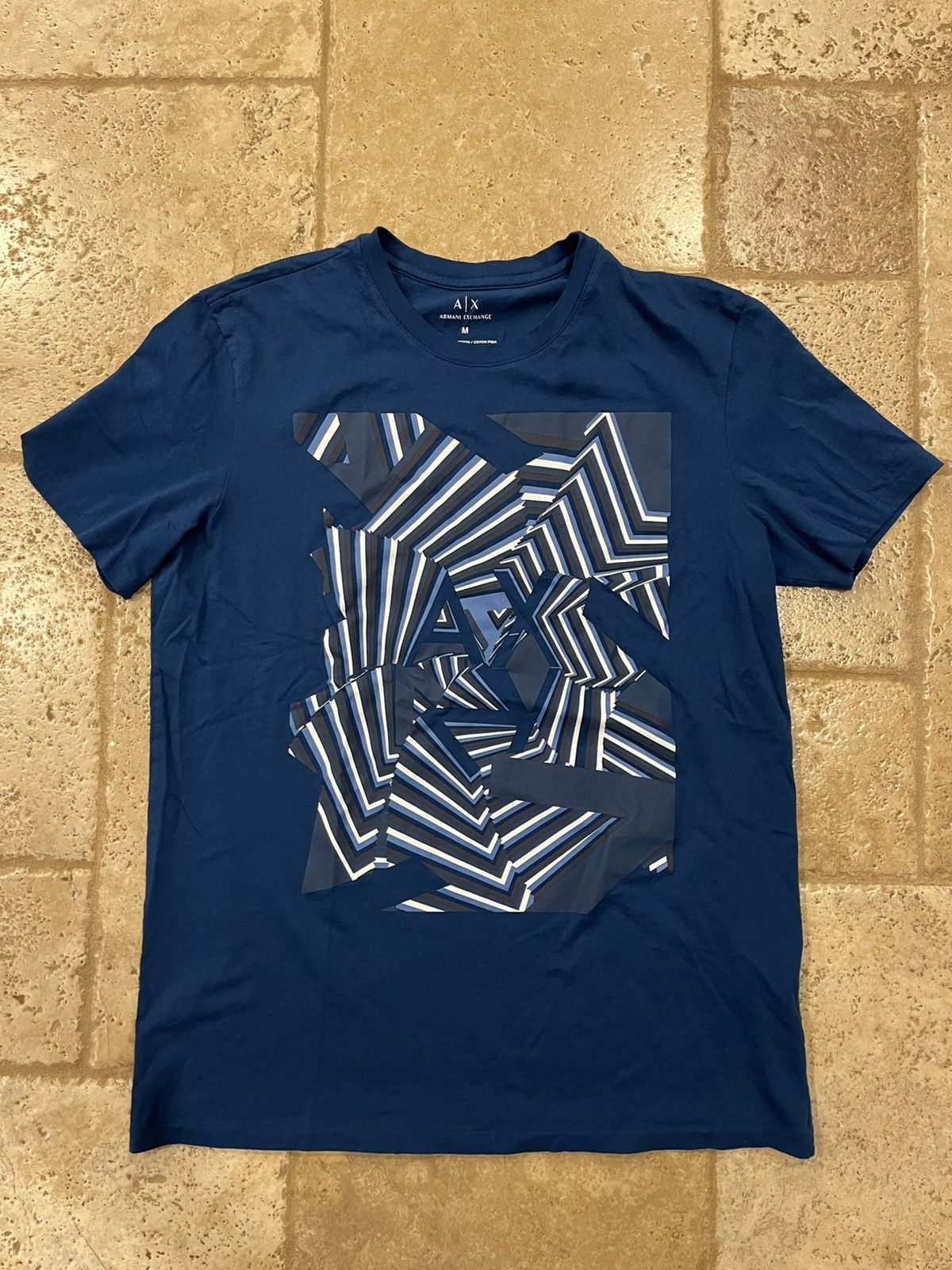 Armani Exchange Armani Exchange Short Sleeve Blue Tee Size US M / EU 48-50 / 2 - 1 Thumbnail