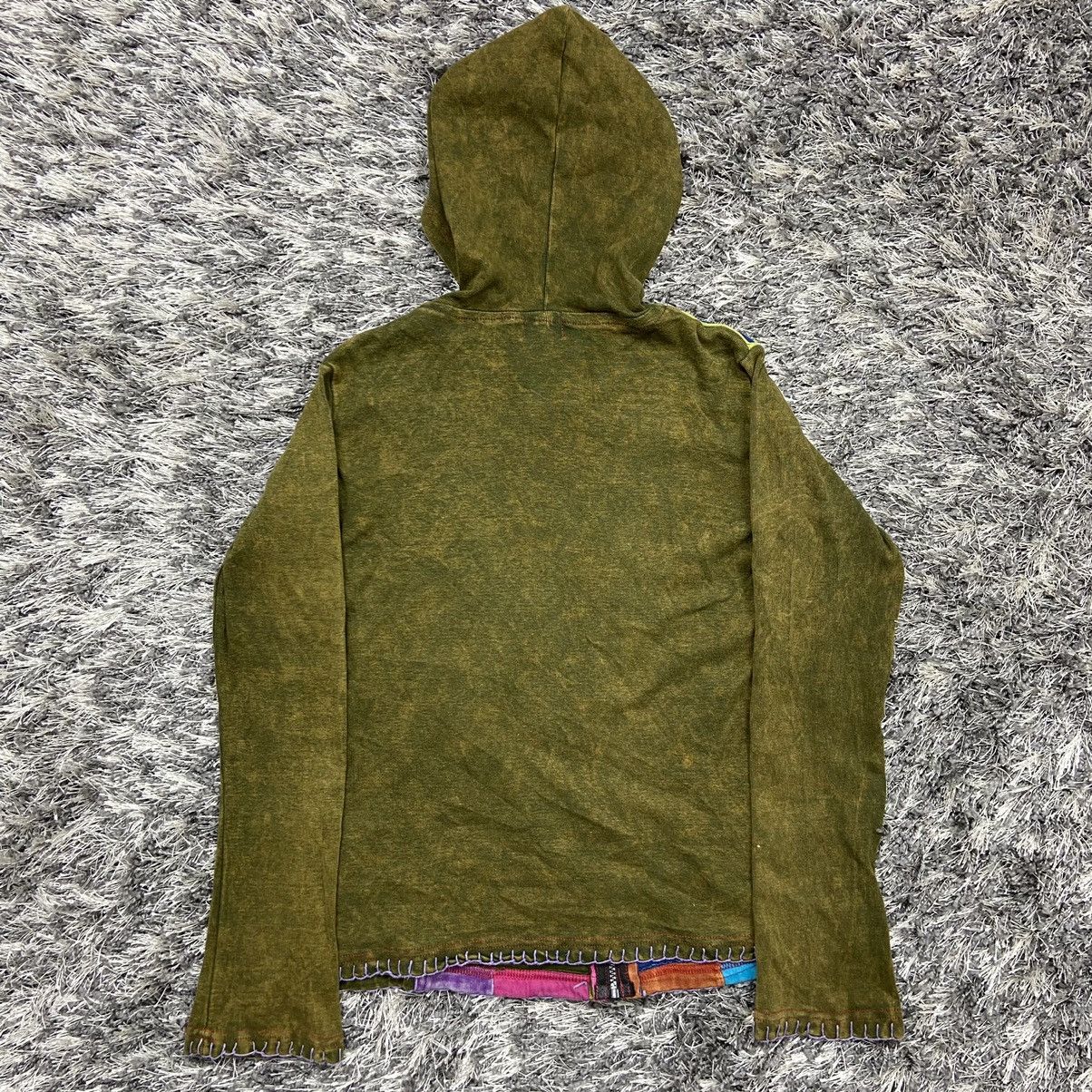 Vintage RASTA PONCHO Y2K ARCHIVE PATCHWORK RARE BOXY HOODIE - № 1092 Size M / US 6-8 / IT 42-44 - 7 Thumbnail