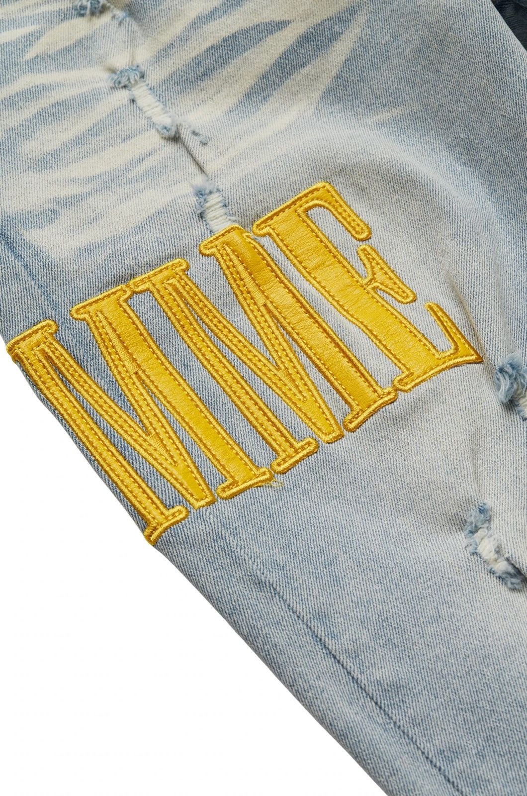 Homme + Femme La HOMME+FEMME LETTERMAN DENIM BLUE WITH YELLOW Size US 34 / EU 50 - 2 Thumbnail