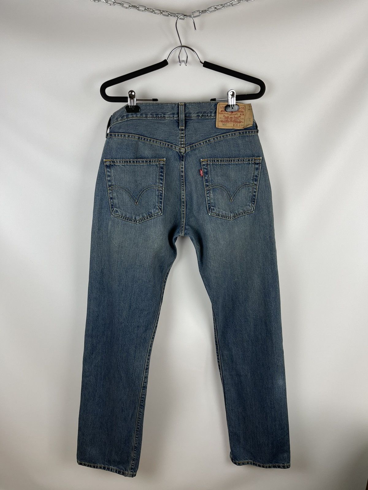 Levi's × Levi's Vintage Clothing Levi’s 501 vintage faded distressed denim jeans pants Size US 31 - 1 Thumbnail