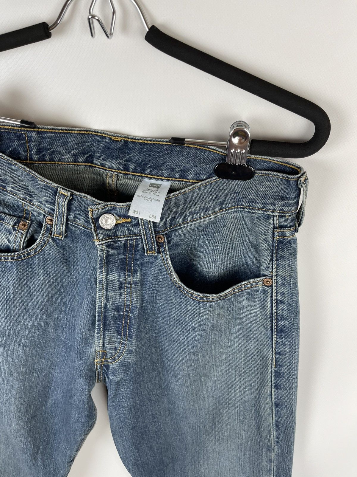 Levi's × Levi's Vintage Clothing Levi’s 501 vintage faded distressed denim jeans pants Size US 31 - 6 Thumbnail