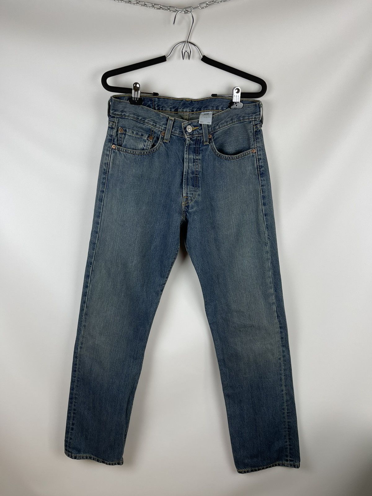 Levi's × Levi's Vintage Clothing Levi’s 501 vintage faded distressed denim jeans pants Size US 31 - 2 Thumbnail