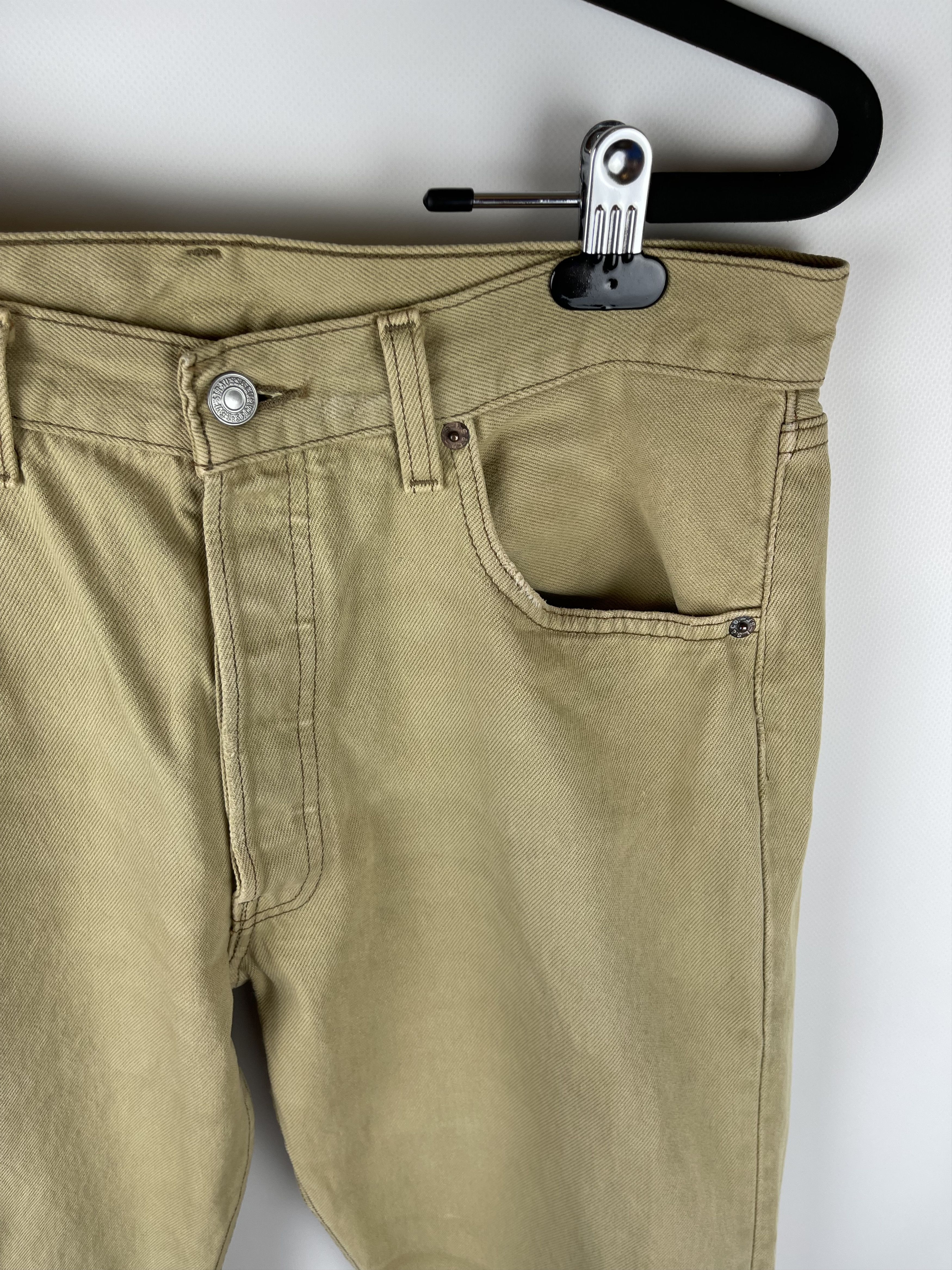 Levi's Vintage Clothing Levi’s 501 vintage made in USA beige denim jeans pants Size US 33 - 5 Thumbnail