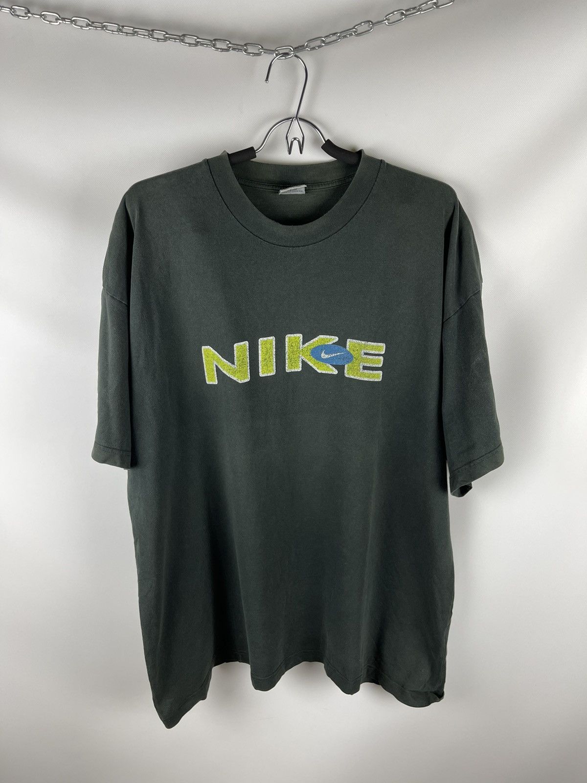 Nike × Vintage Nike vintage 90s big logo swoosh rare used box logo Size US XXL / EU 58 / 5 - 1 Thumbnail