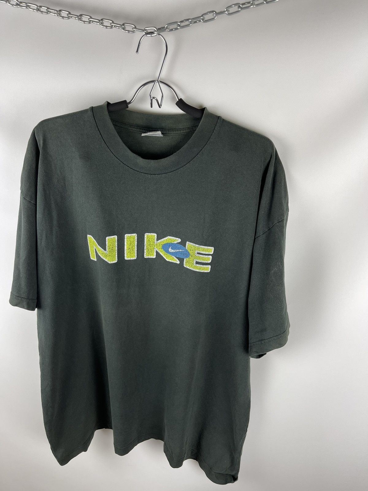 Nike × Vintage Nike vintage 90s big logo swoosh rare used box logo Size US XXL / EU 58 / 5 - 4 Thumbnail