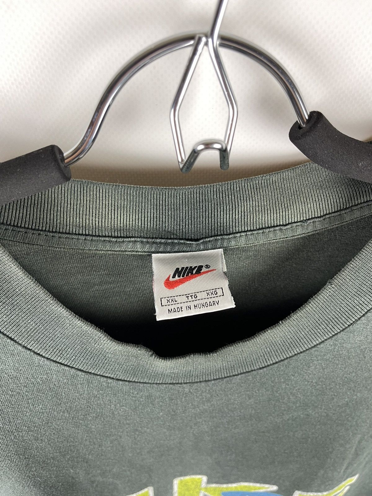 Nike × Vintage Nike vintage 90s big logo swoosh rare used box logo Size US XXL / EU 58 / 5 - 7 Thumbnail
