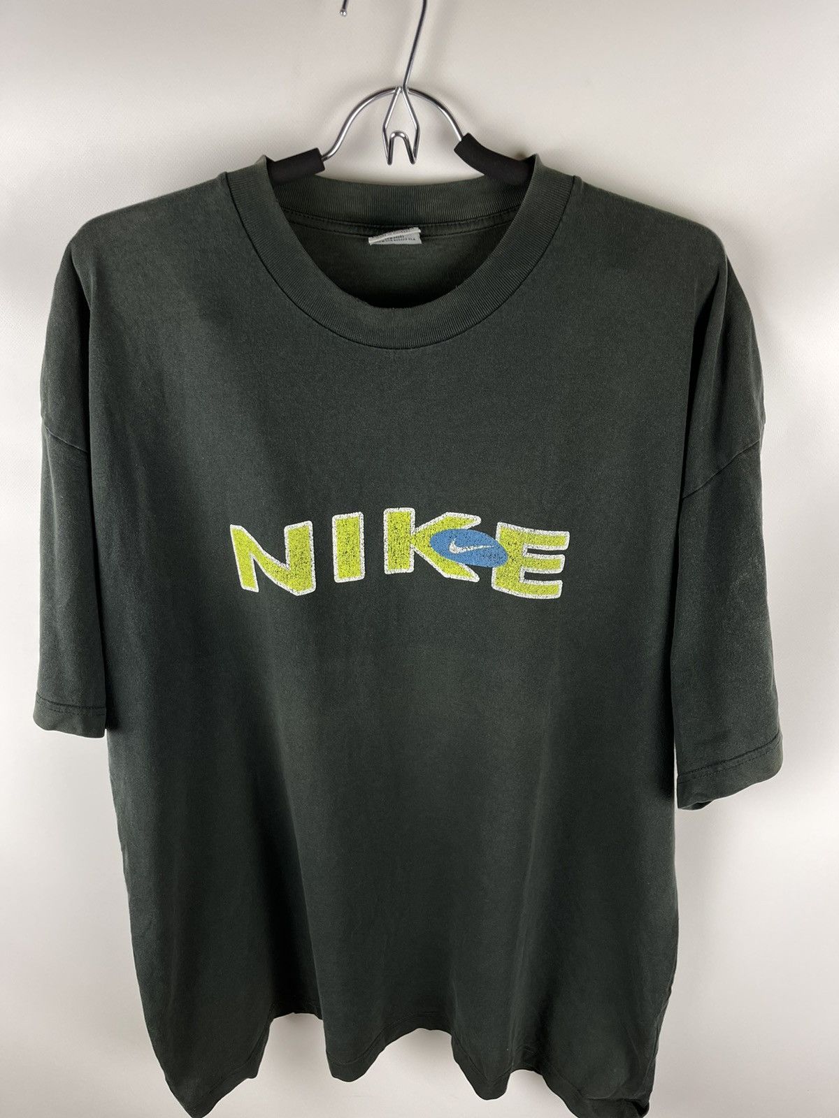 Nike × Vintage Nike vintage 90s big logo swoosh rare used box logo Size US XXL / EU 58 / 5 - 6 Thumbnail