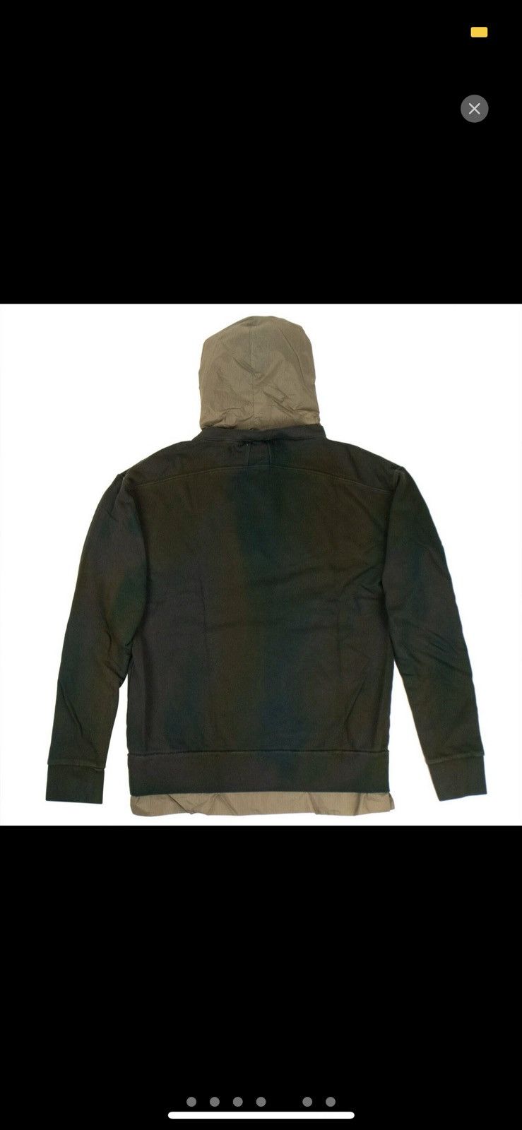 Rhude Green layered french terry nylon sweatshirt hoodie size L Size US L / EU 52-54 / 3 - 6 Thumbnail