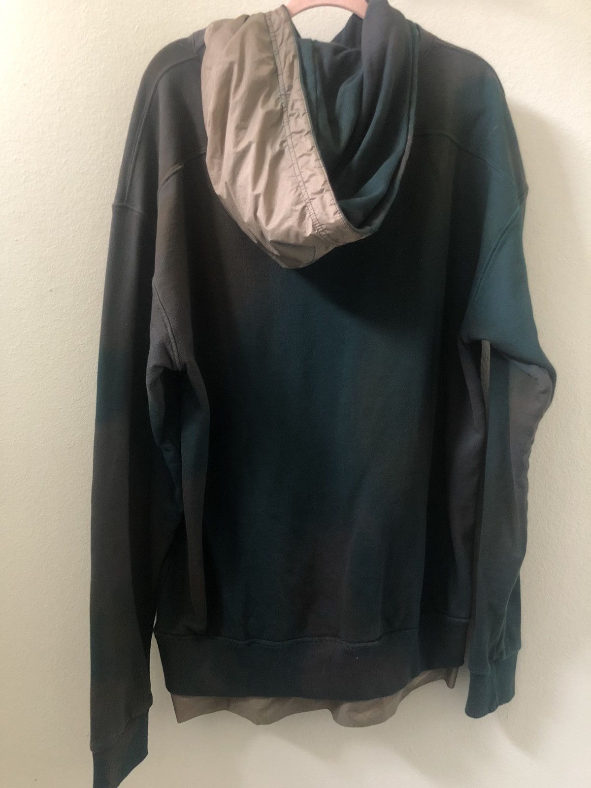 Rhude Green layered french terry nylon sweatshirt hoodie size L Size US L / EU 52-54 / 3 - 2 Thumbnail