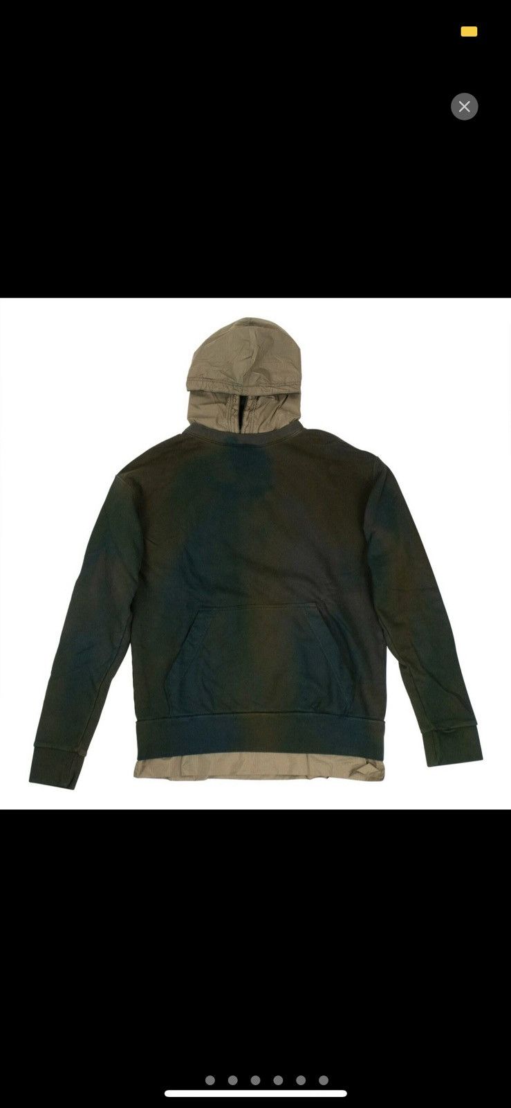 Rhude Green layered french terry nylon sweatshirt hoodie size L Size US L / EU 52-54 / 3 - 5 Thumbnail