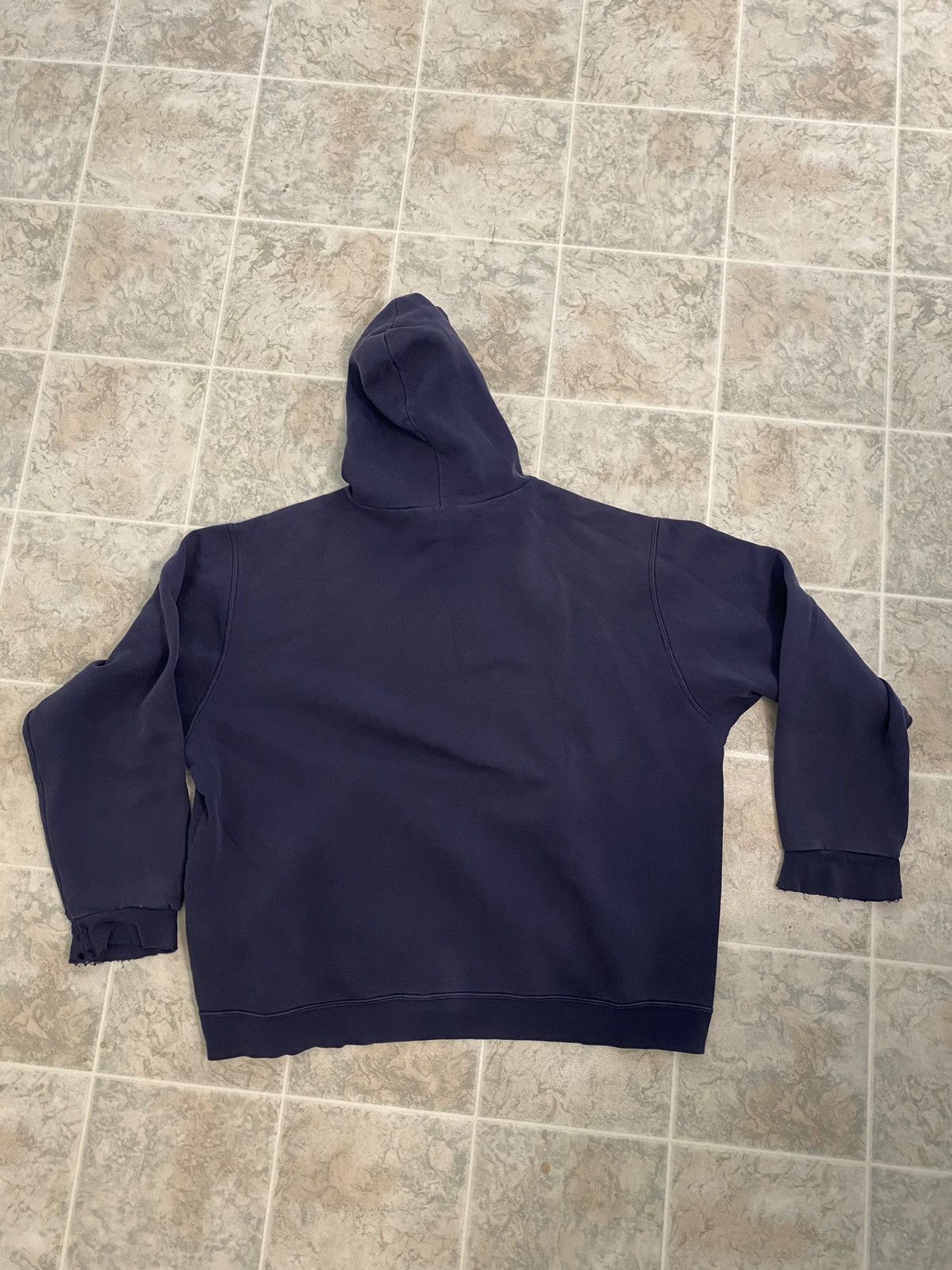 Nike × Vintage Vintage Nike Middle Swoosh Hoodie Boxy Distressed Oversized Size US XXL / EU 58 / 5 - 6 Thumbnail