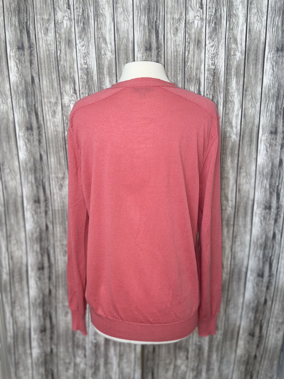 Burberry × Designer BURBERRY Cashmere Pink V-Neck Cardigan Size US S / EU 44-46 / 1 - 4 Thumbnail