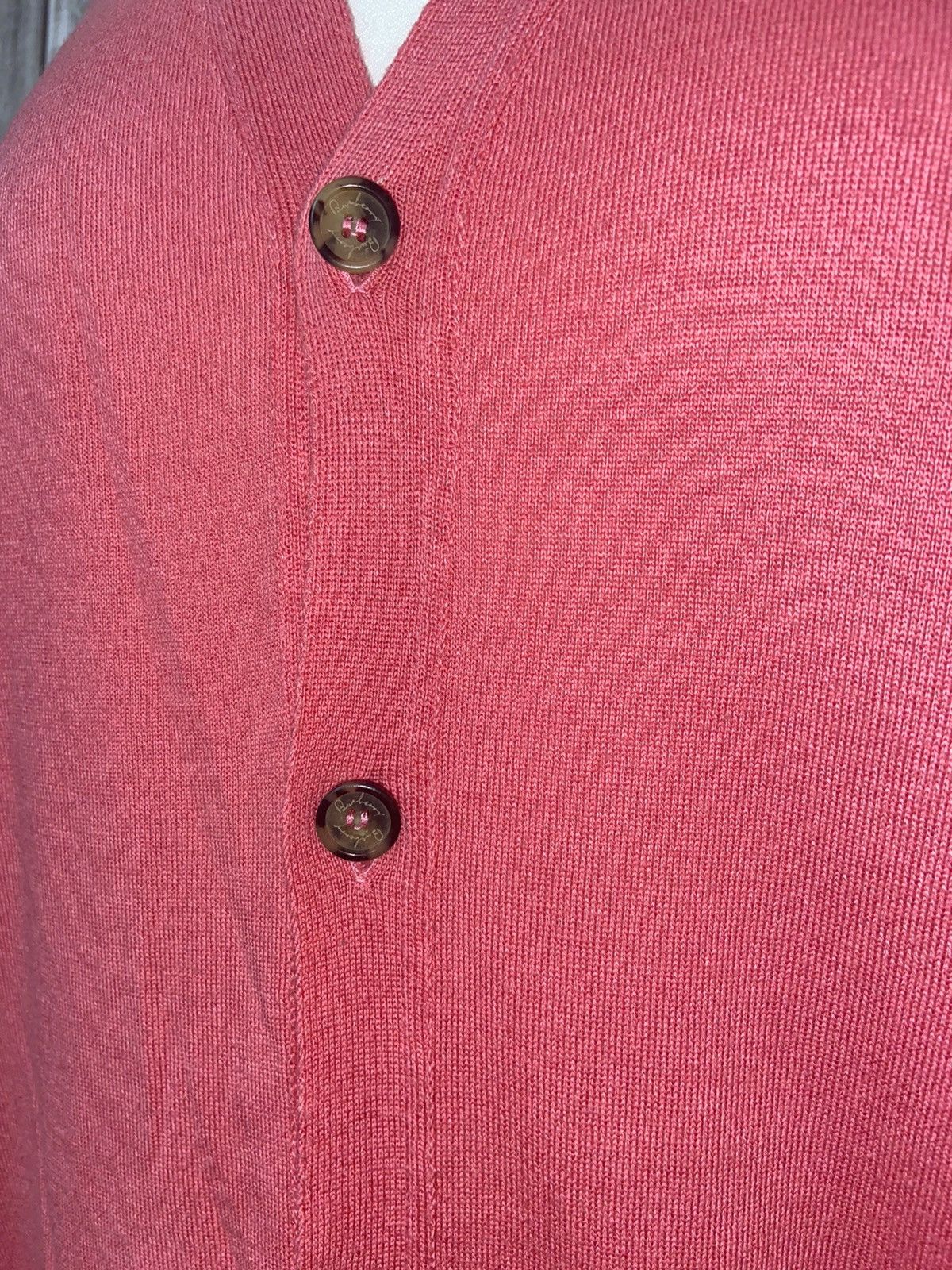 Burberry × Designer BURBERRY Cashmere Pink V-Neck Cardigan Size US S / EU 44-46 / 1 - 8 Thumbnail