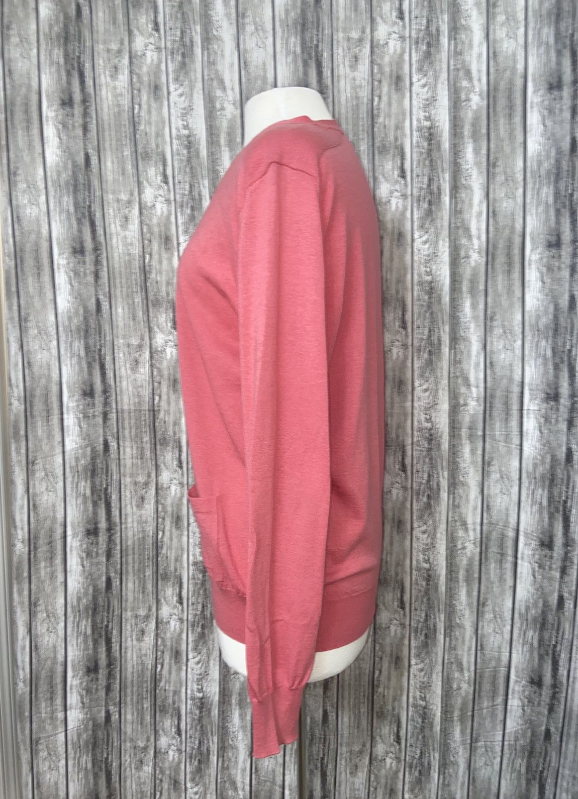 Burberry × Designer BURBERRY Cashmere Pink V-Neck Cardigan Size US S / EU 44-46 / 1 - 3 Thumbnail