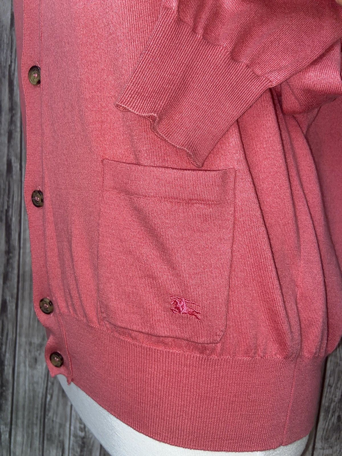 Burberry × Designer BURBERRY Cashmere Pink V-Neck Cardigan Size US S / EU 44-46 / 1 - 7 Thumbnail