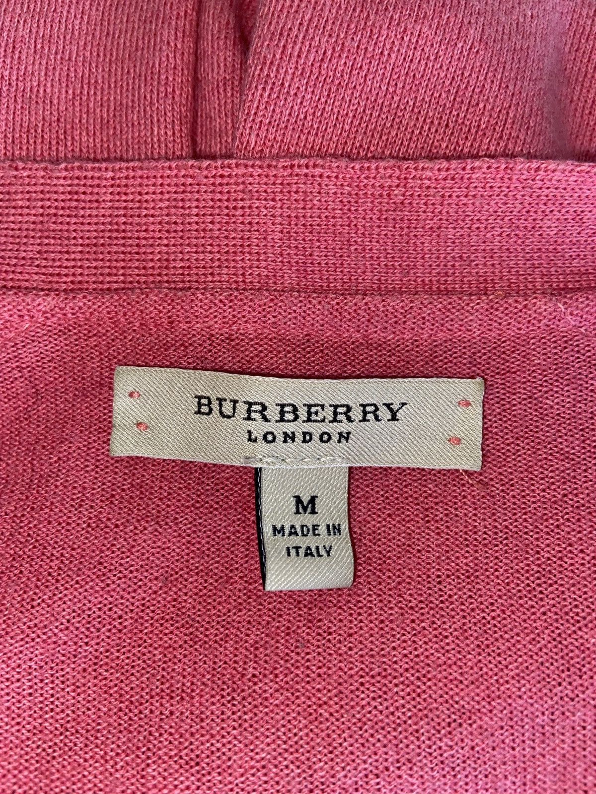 Burberry × Designer BURBERRY Cashmere Pink V-Neck Cardigan Size US S / EU 44-46 / 1 - 10 Thumbnail