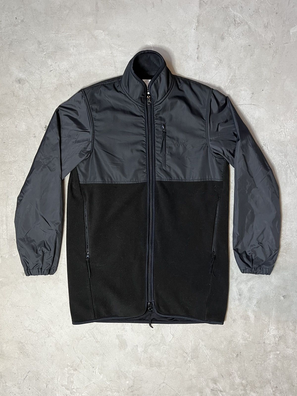 image of Ganryu Tech Fleece / Nylon Shell Jacket in Black, Men's (Size Medium)