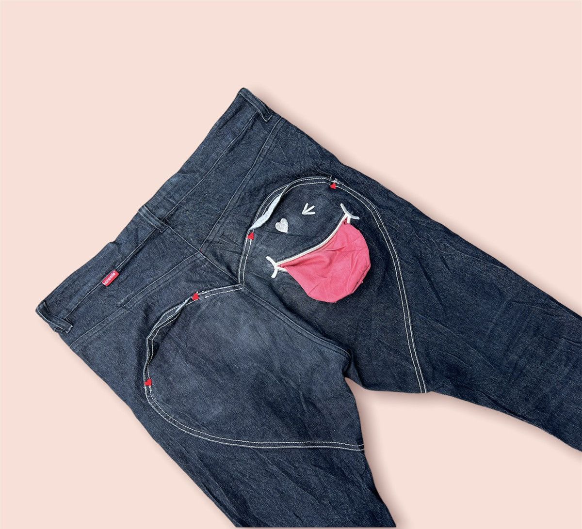 Japanese Brand UP SMILE BLACK STRETCH SKINNY JEANS Size US 32 / EU 48 - 2 Thumbnail