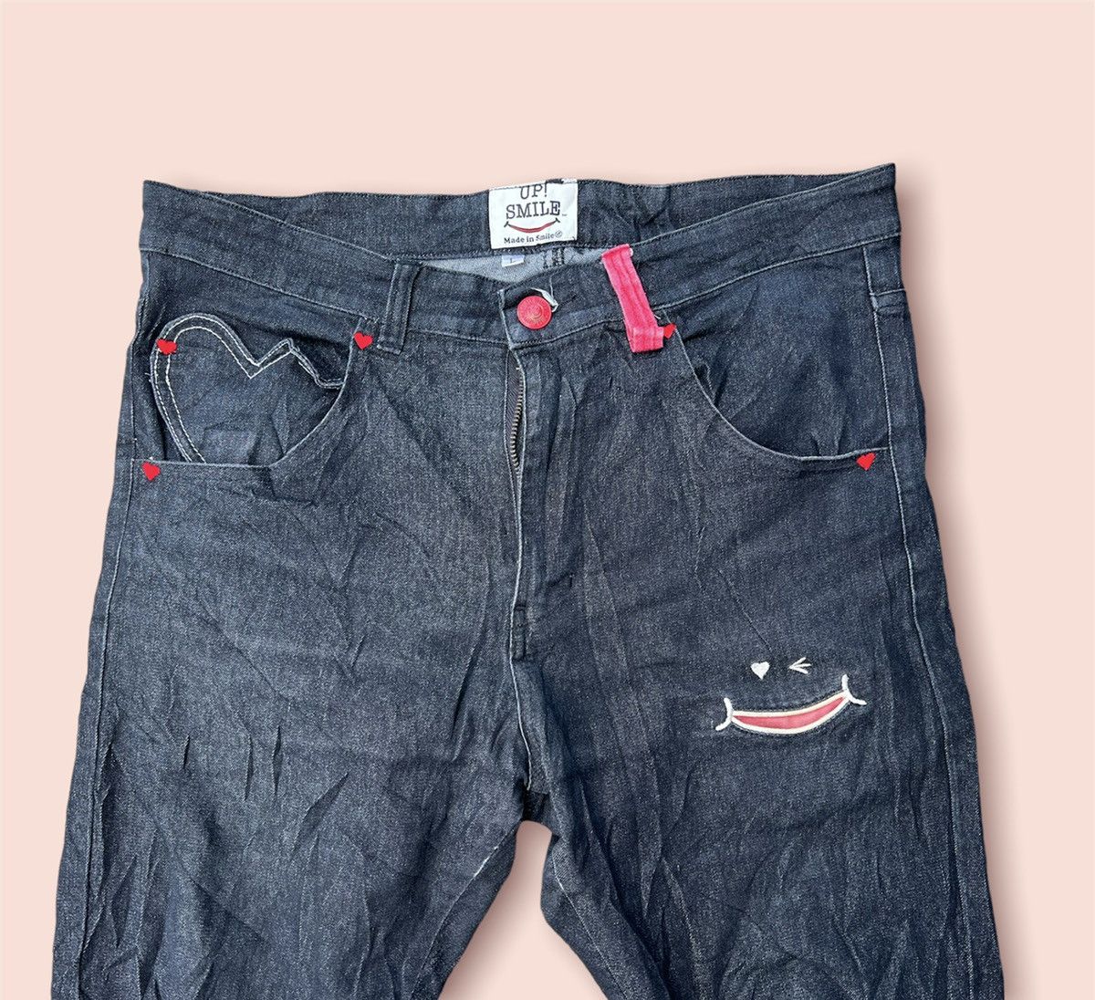 Japanese Brand UP SMILE BLACK STRETCH SKINNY JEANS Size US 32 / EU 48 - 10 Thumbnail
