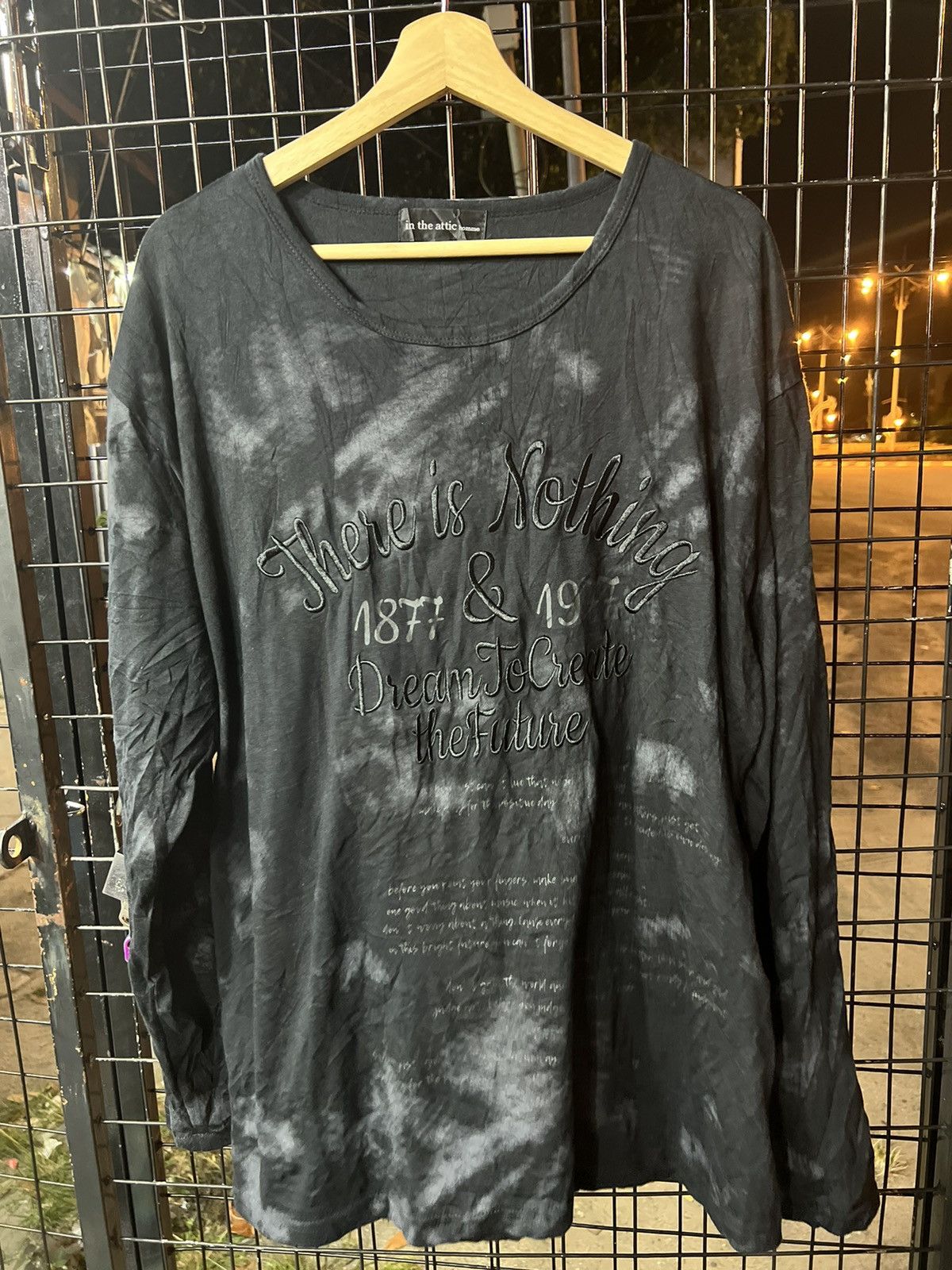 image of In The Attic There Is Nothing Long Sleeve Tee Tie-Dye in Black, Men's (Size 2XL)