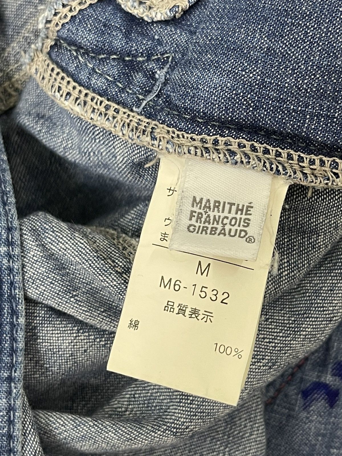 Japanese Brand Double Waist Cropped Thin Denim High Rise Regular 1🟦5 Size US 33 - 12 Thumbnail